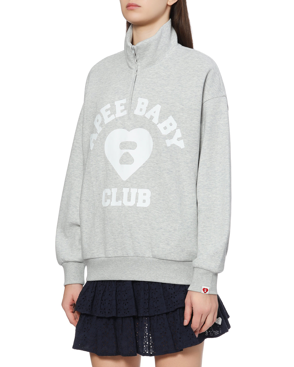 Half zip-up sweatshirt