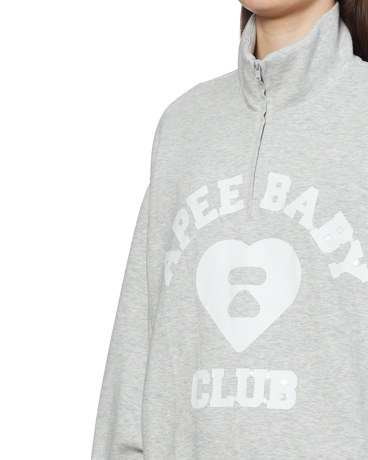 Half zip-up sweatshirt