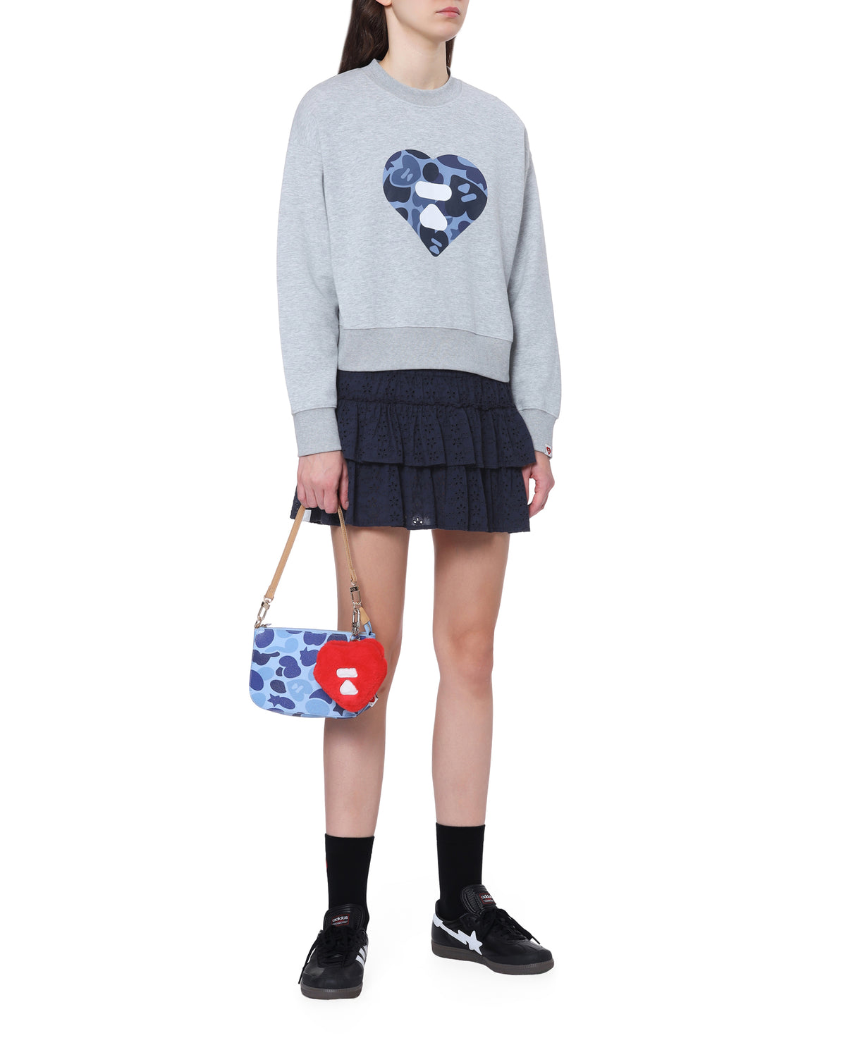 Camo heart logo sweatshirt