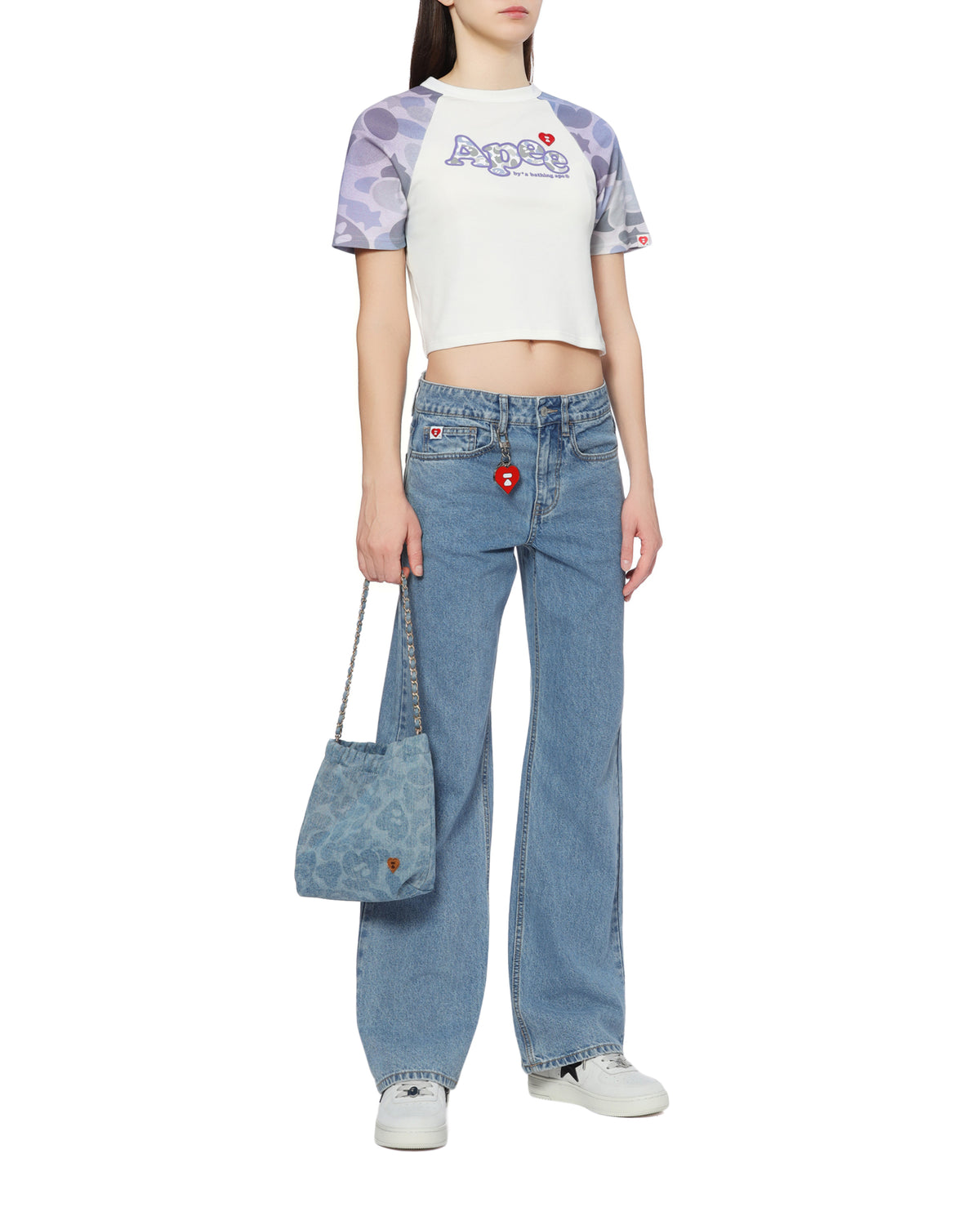 Patterned sleeves tee