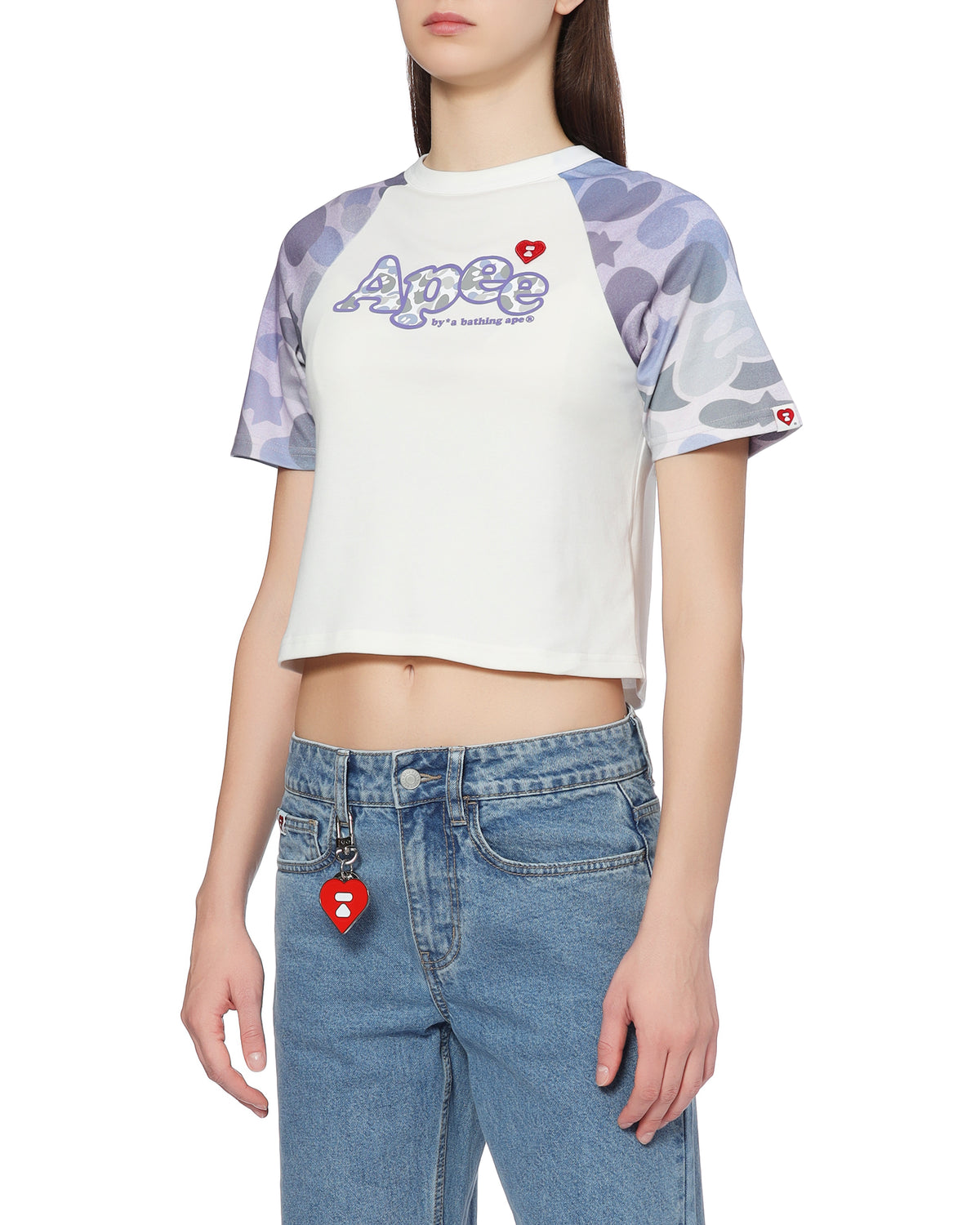 Patterned sleeves tee