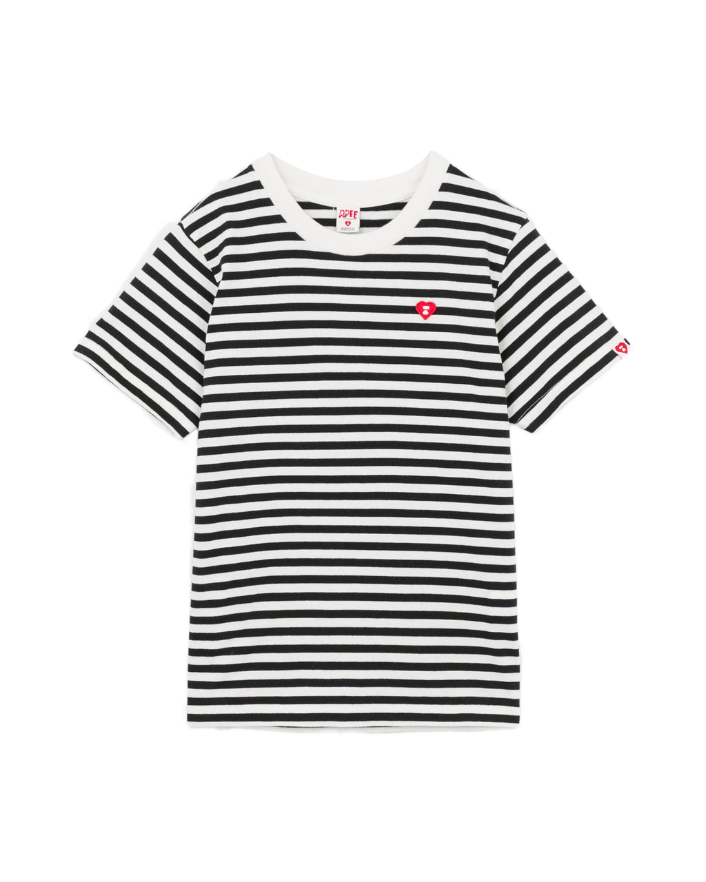 Logo embroidered striped tee