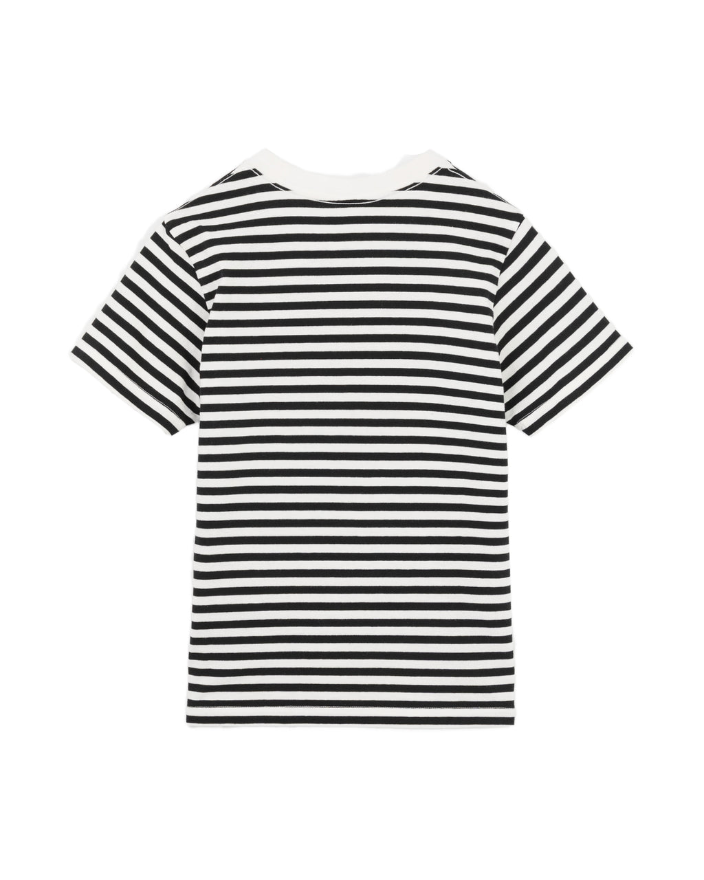 Logo embroidered striped tee