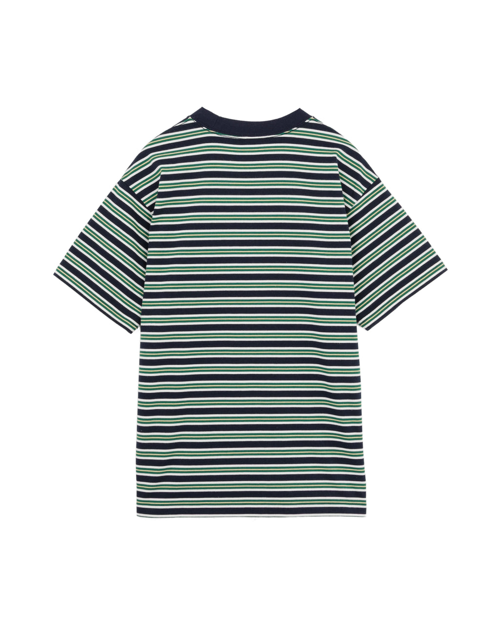 Logo embroidered striped tee