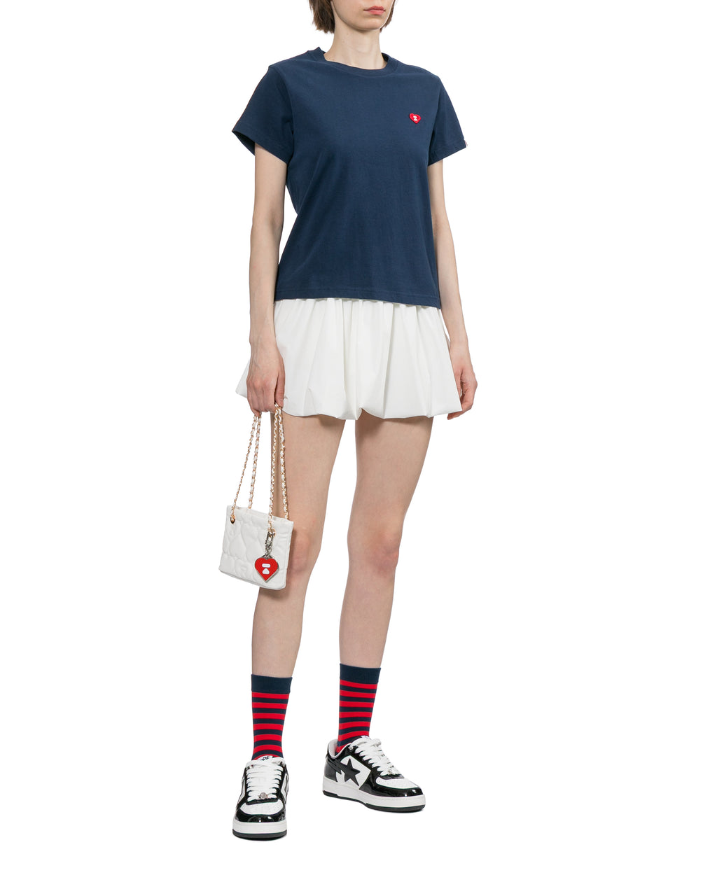 Logo embroidered tee