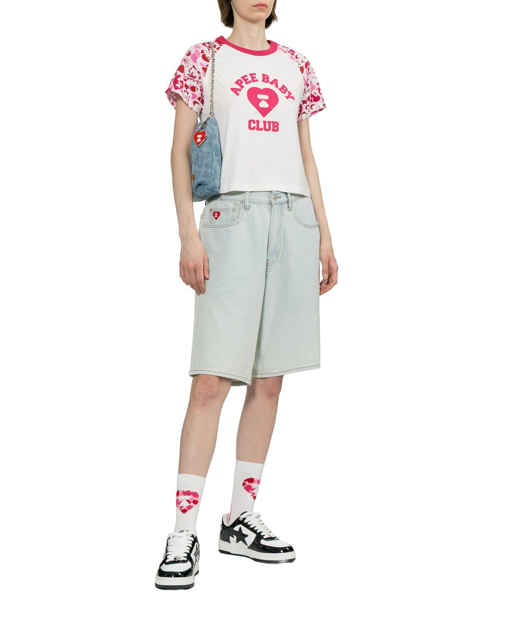 Heart moonface logo tee
