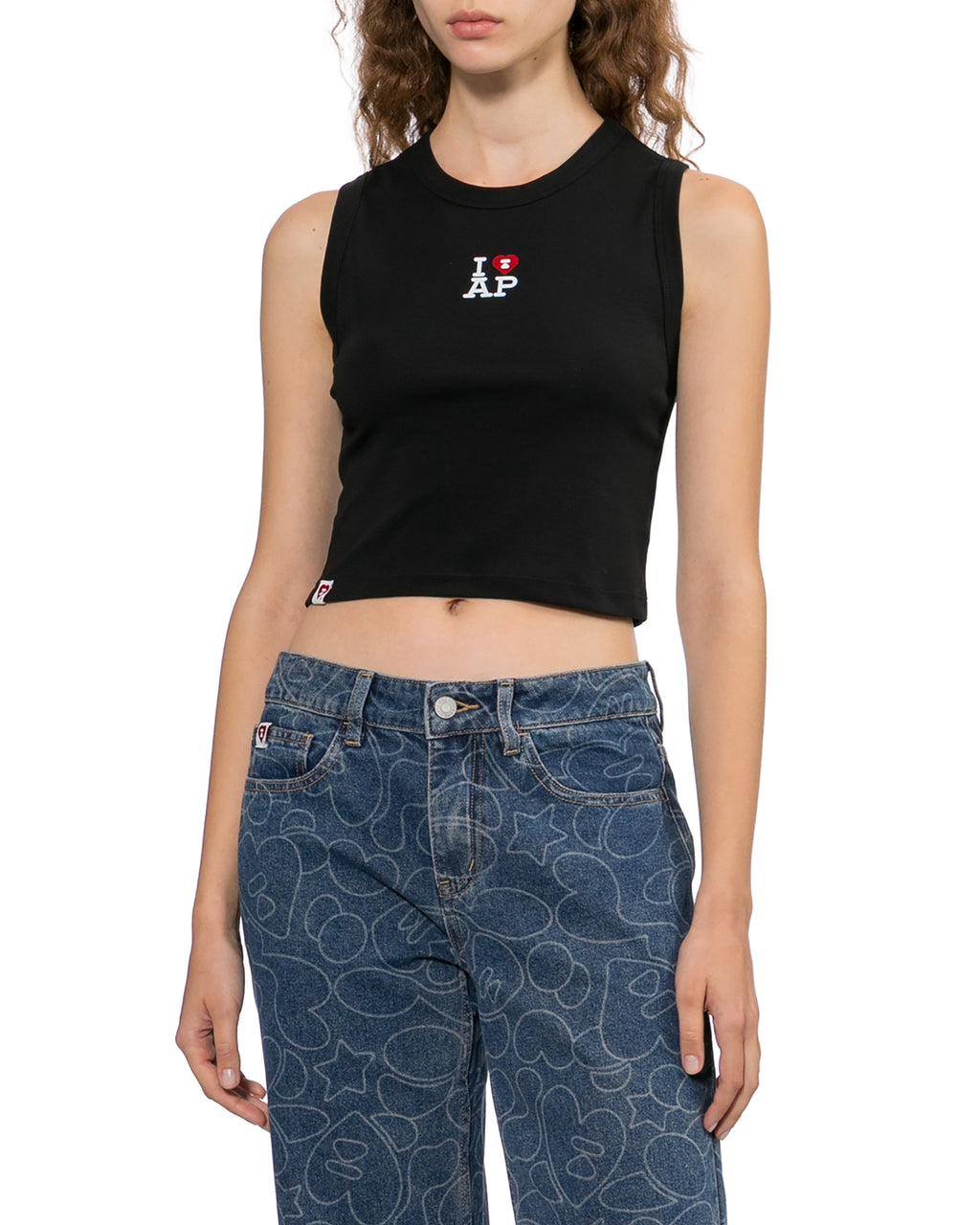 Logo cropped tank top
