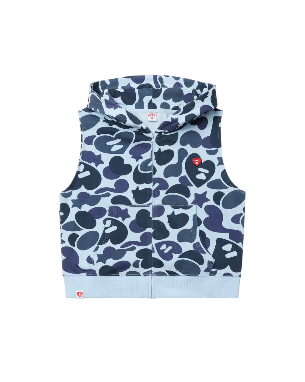 Patterned hooded vest