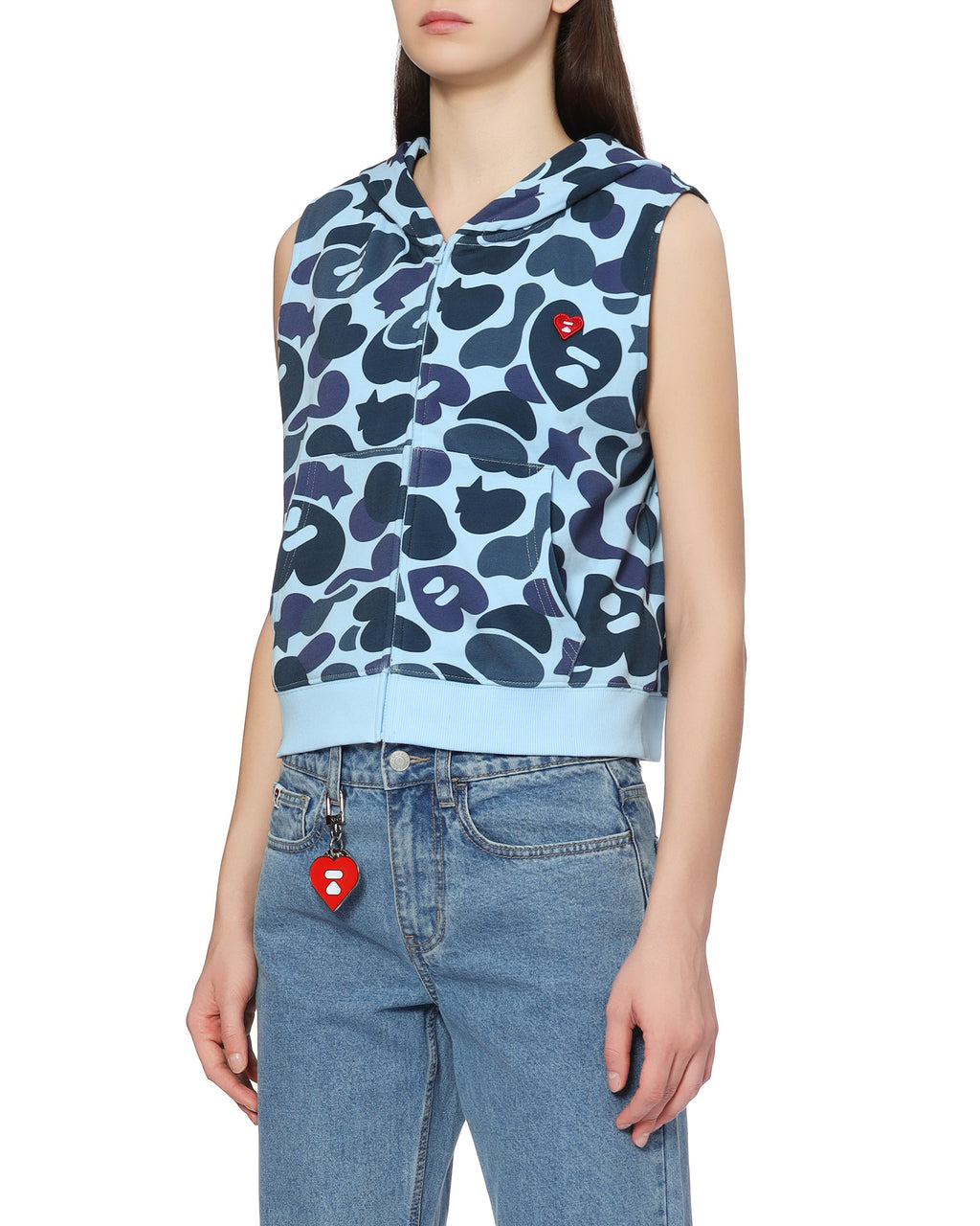 Patterned hooded vest