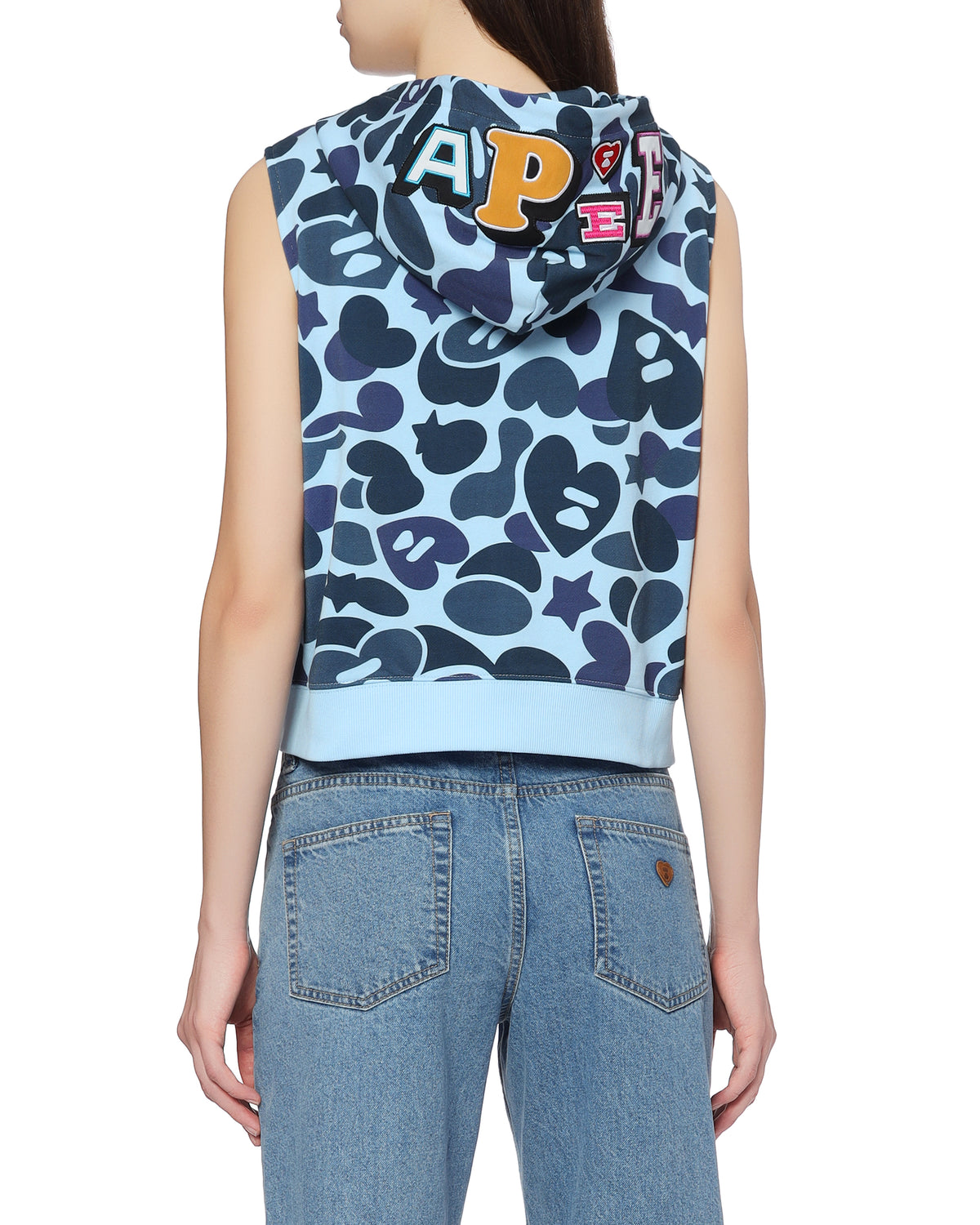 Patterned hooded vest