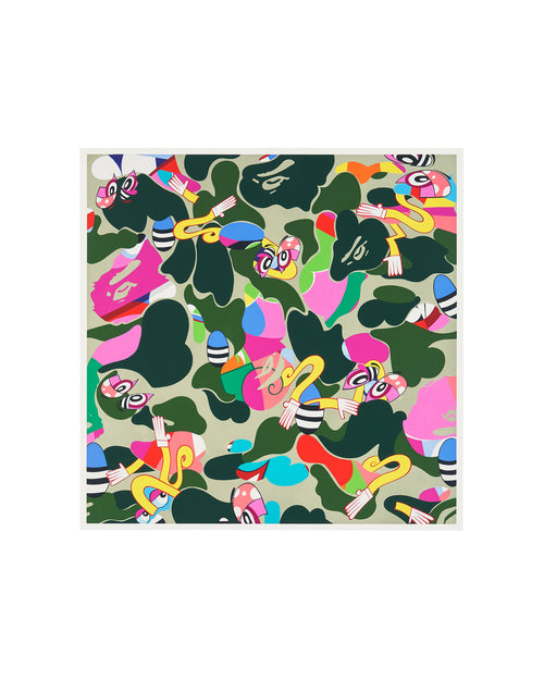 BAPE X Erickink ABC Camo Green By Eric Inkala Print