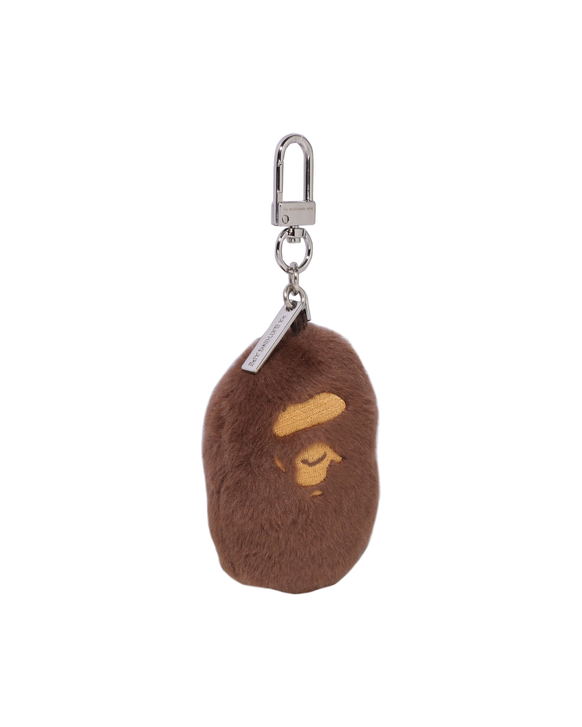 Ape Head Faux Fur Keychain