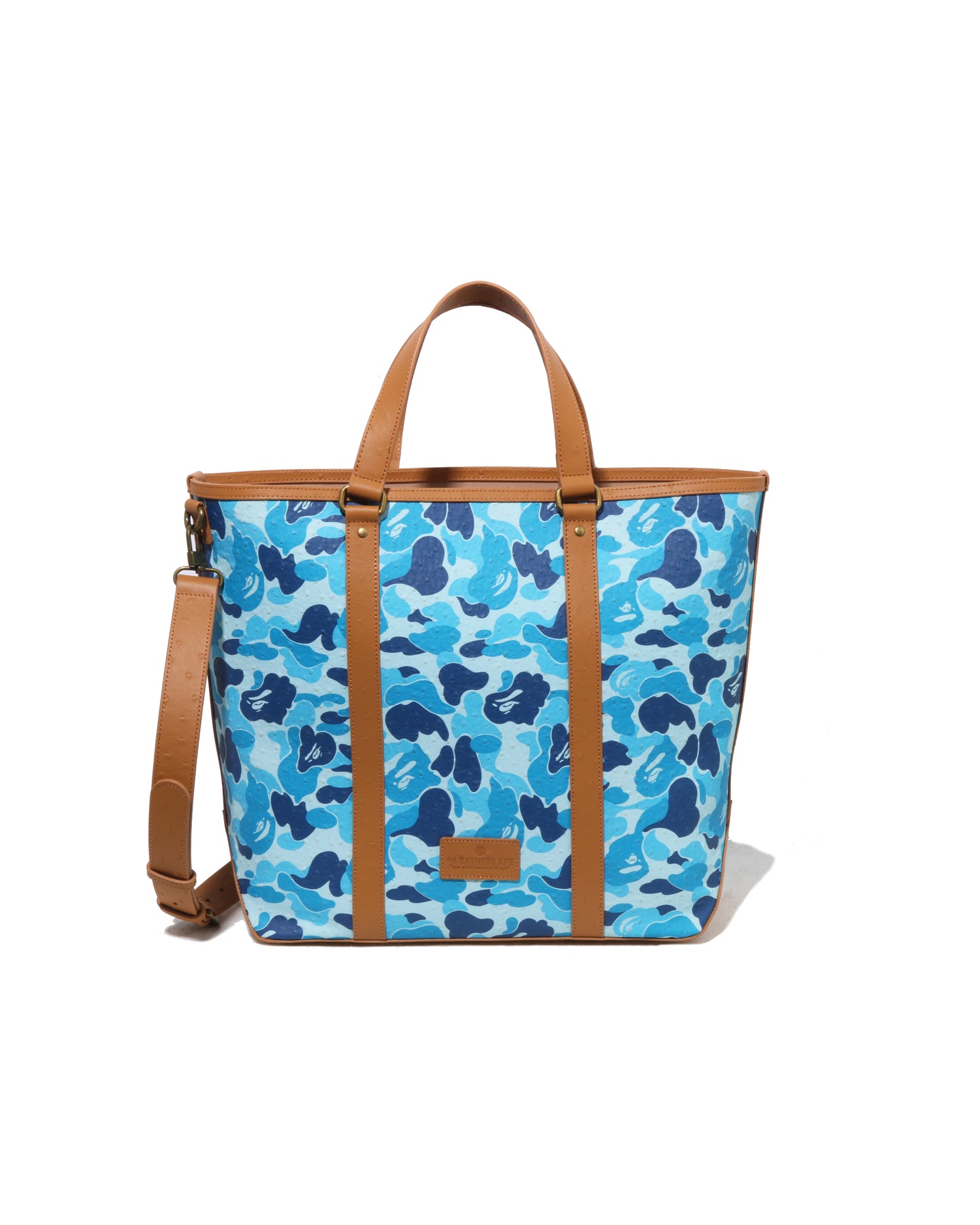 Abc Camo Pu Ostrich Tote Bag
