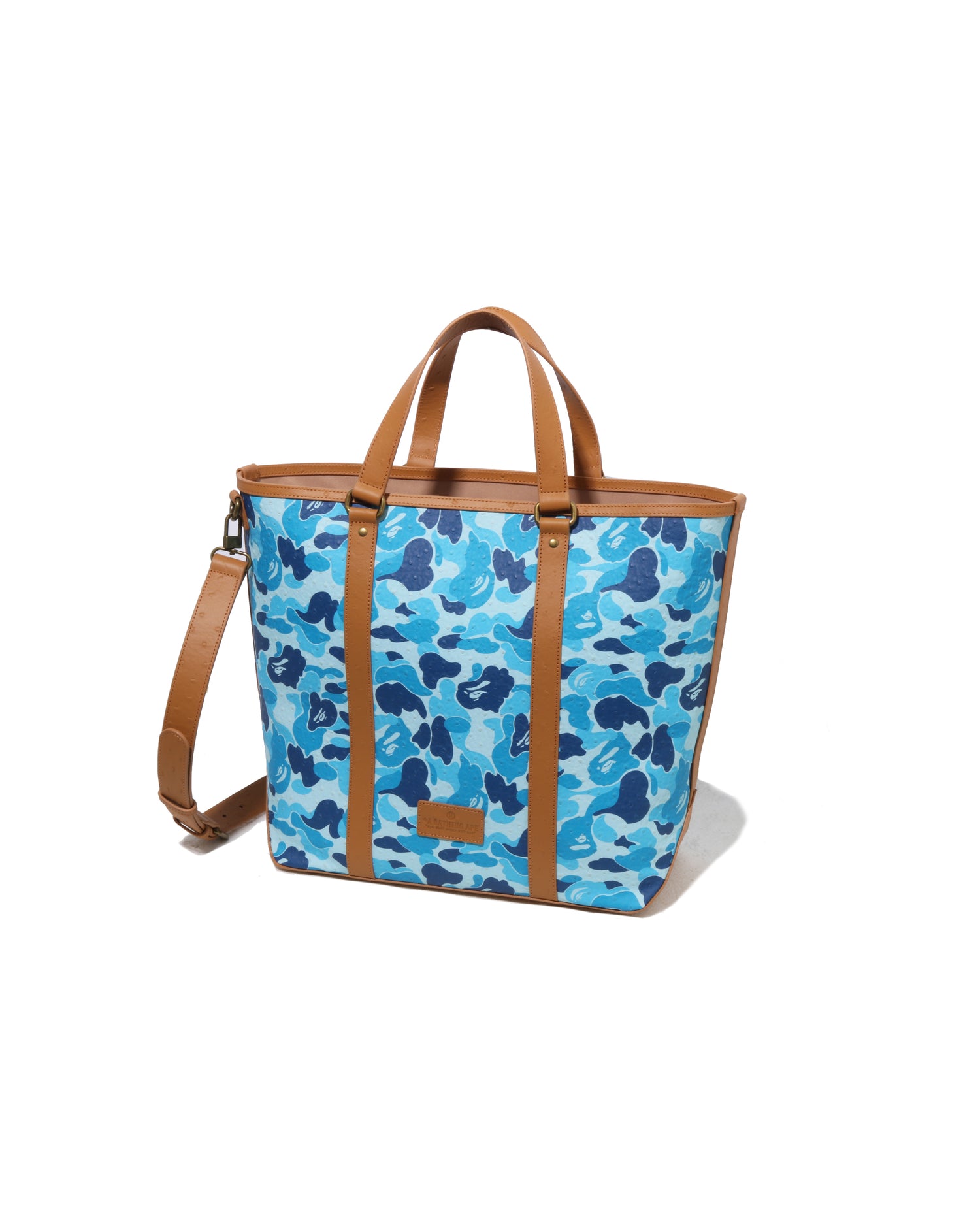 Abc Camo Pu Ostrich Tote Bag