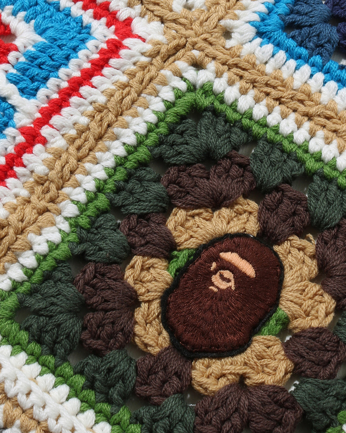 Ape Head One Point Crochet Tote Bag