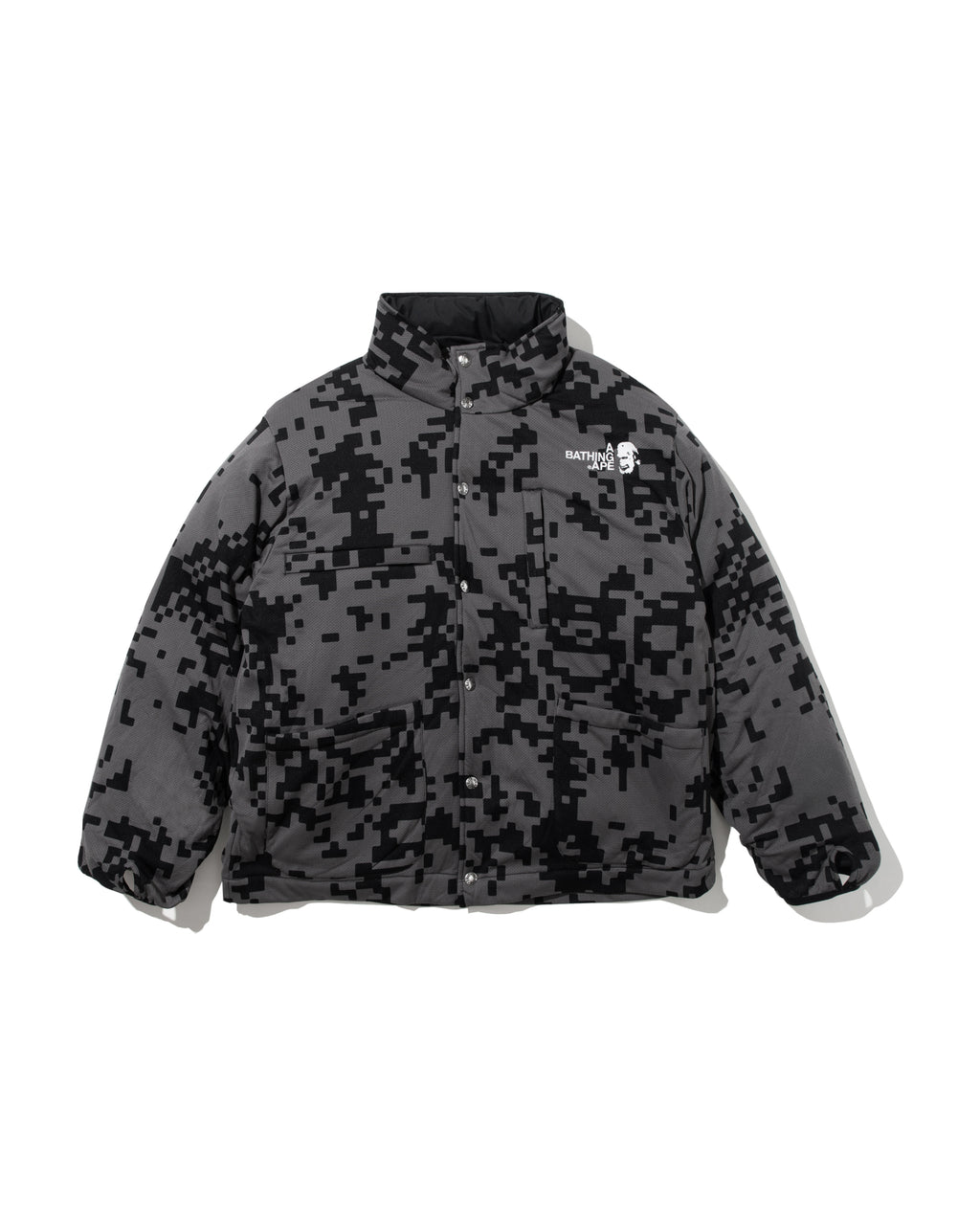 BAPE By Kazuki Kuraishi Pixelate Camo Reversible Down Jacket