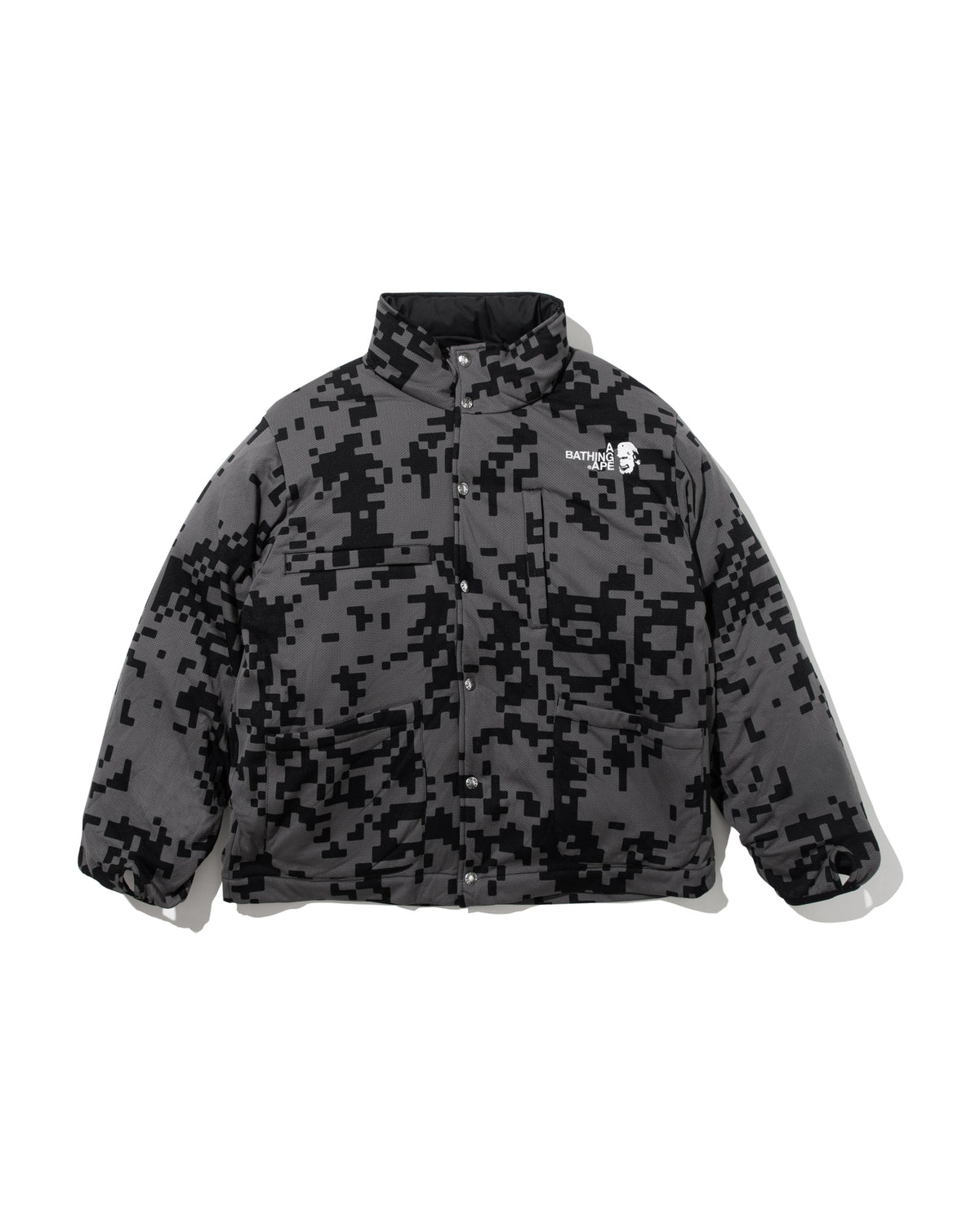 BAPE By Kazuki Kuraishi Pixelate Camo Reversible Down Jacket
