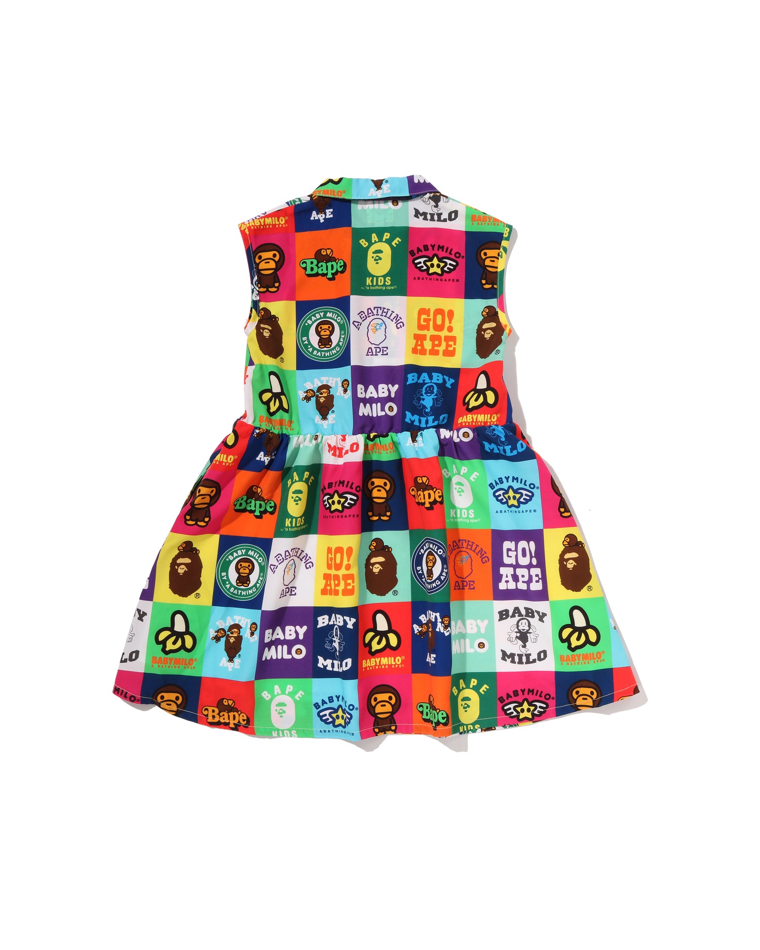 Kids Baby Milo Patchwork Open Collar Shirt Dress