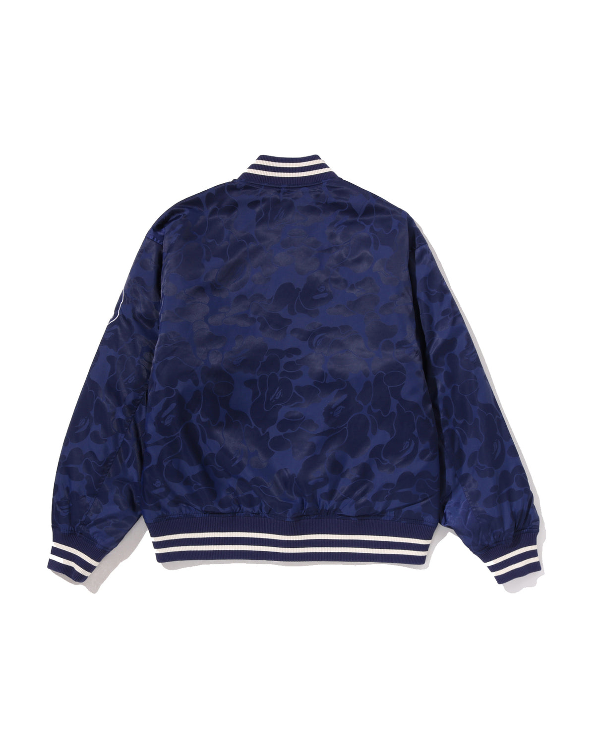 Solid Camo Nylon Jacquard Varsity Jacket