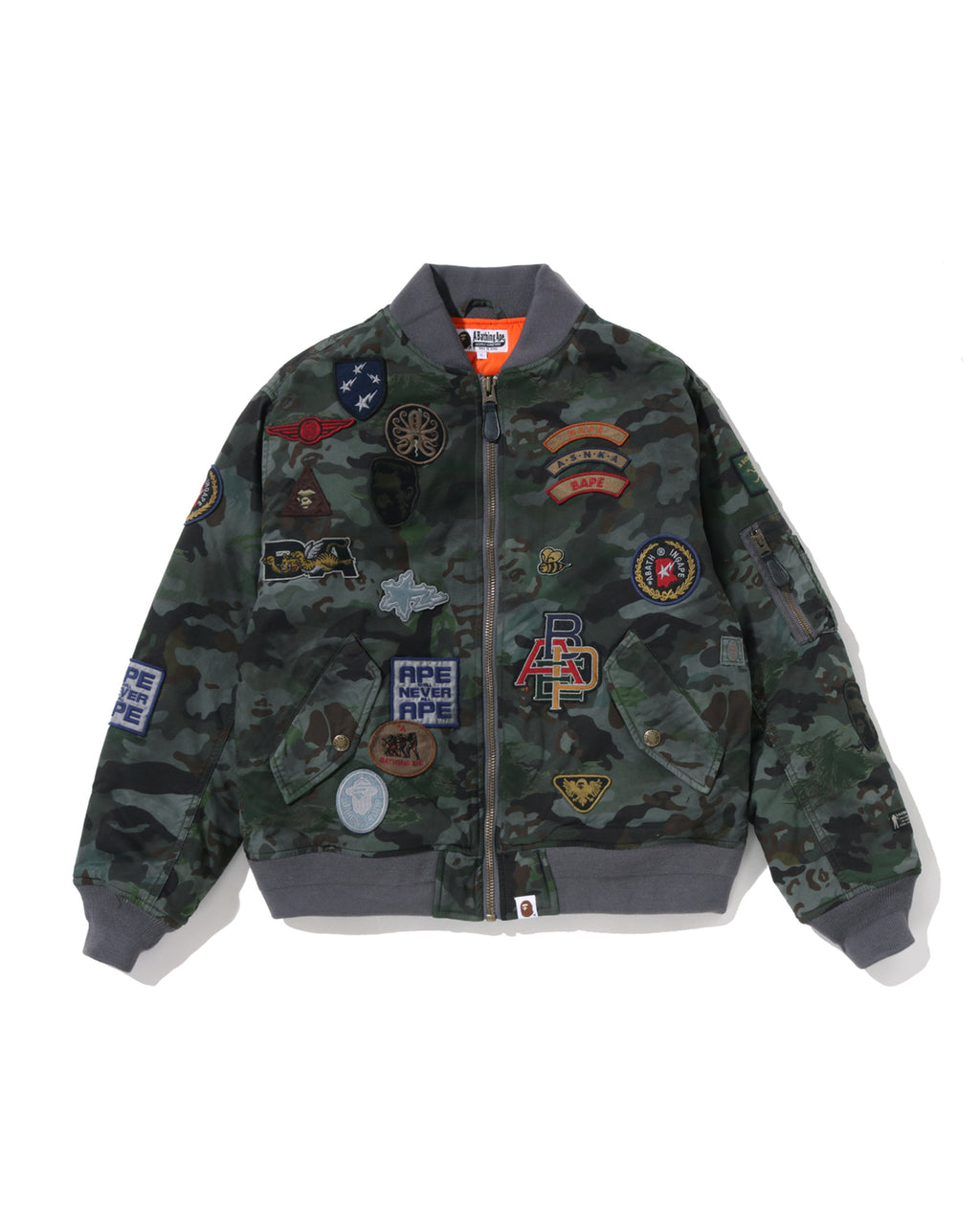 Hybrid Camo Multi Badge Padded Ma-1