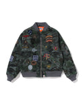 Hybrid Camo Multi Badge Padded Ma-1