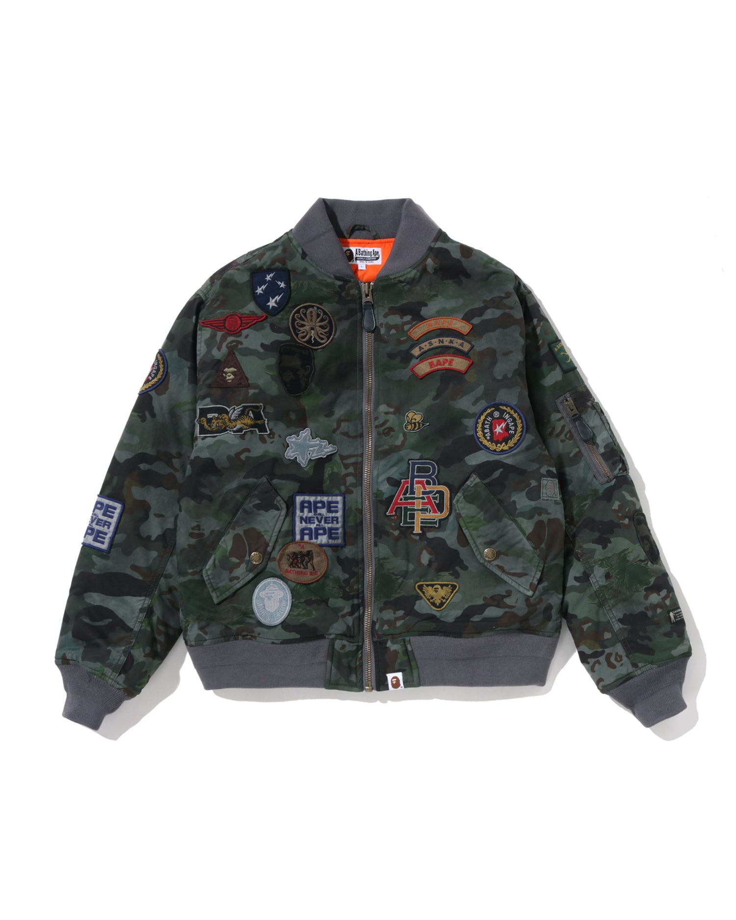 Hybrid Camo Multi Badge Padded Ma-1