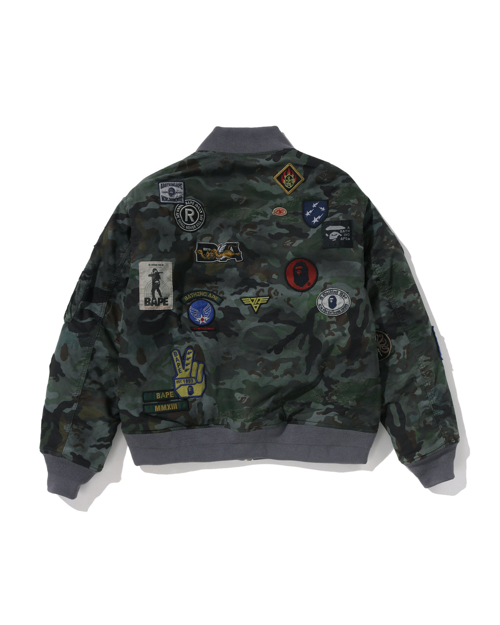 Hybrid Camo Multi Badge Padded Ma-1