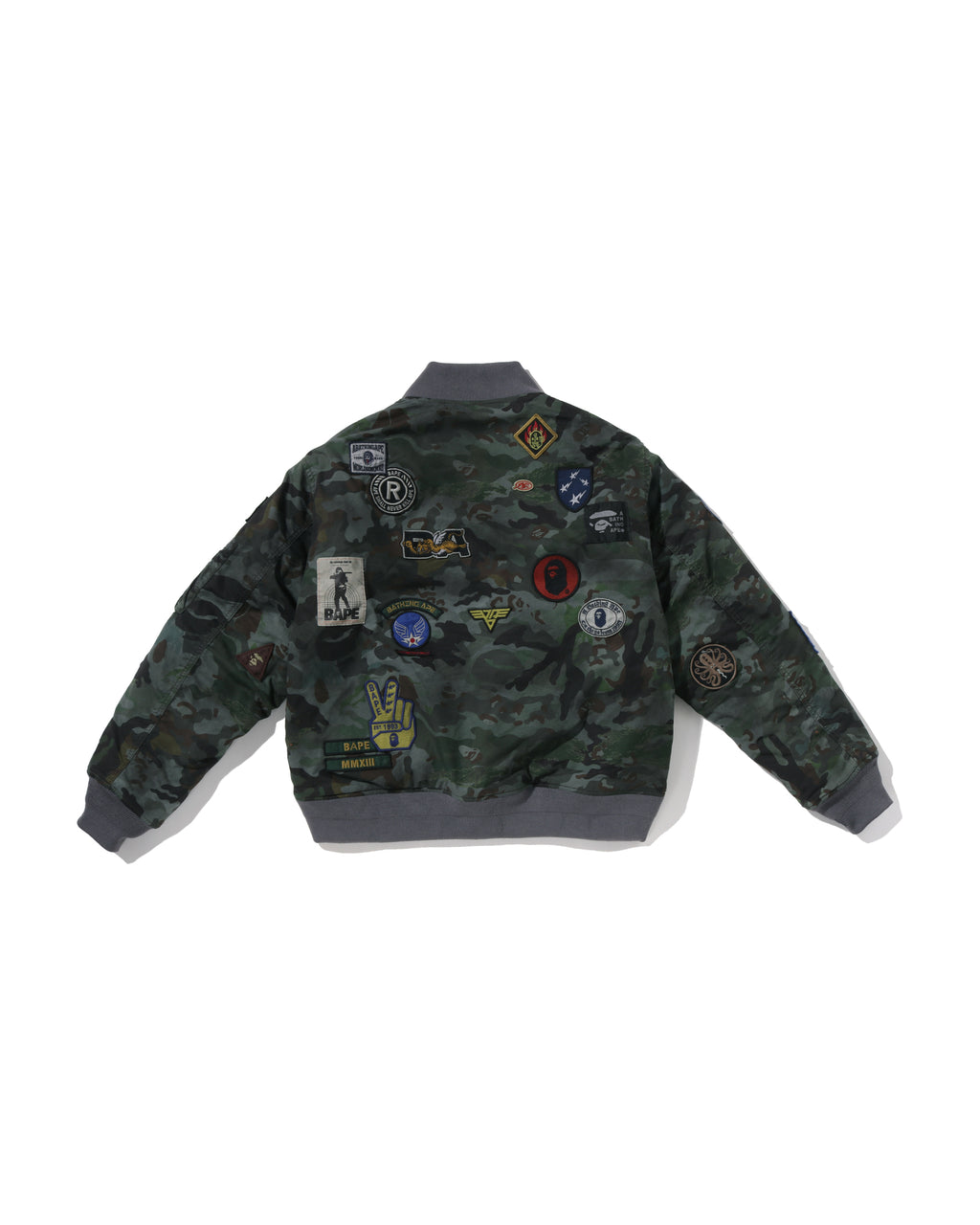 Hybrid Camo Multi Badge Padded Ma-1