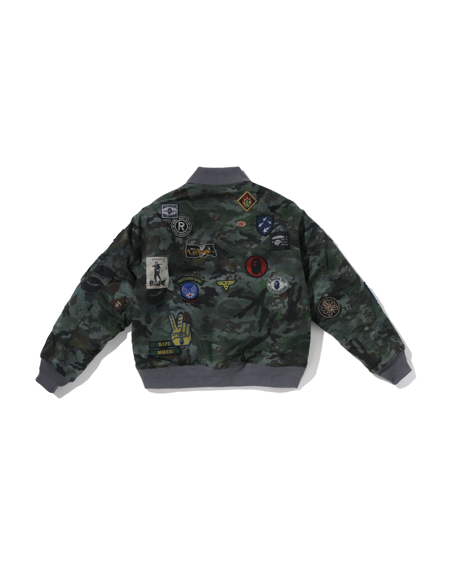 Hybrid Camo Multi Badge Padded Ma-1