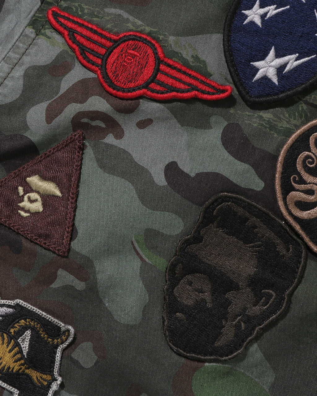 Hybrid Camo Multi Badge Padded Ma-1