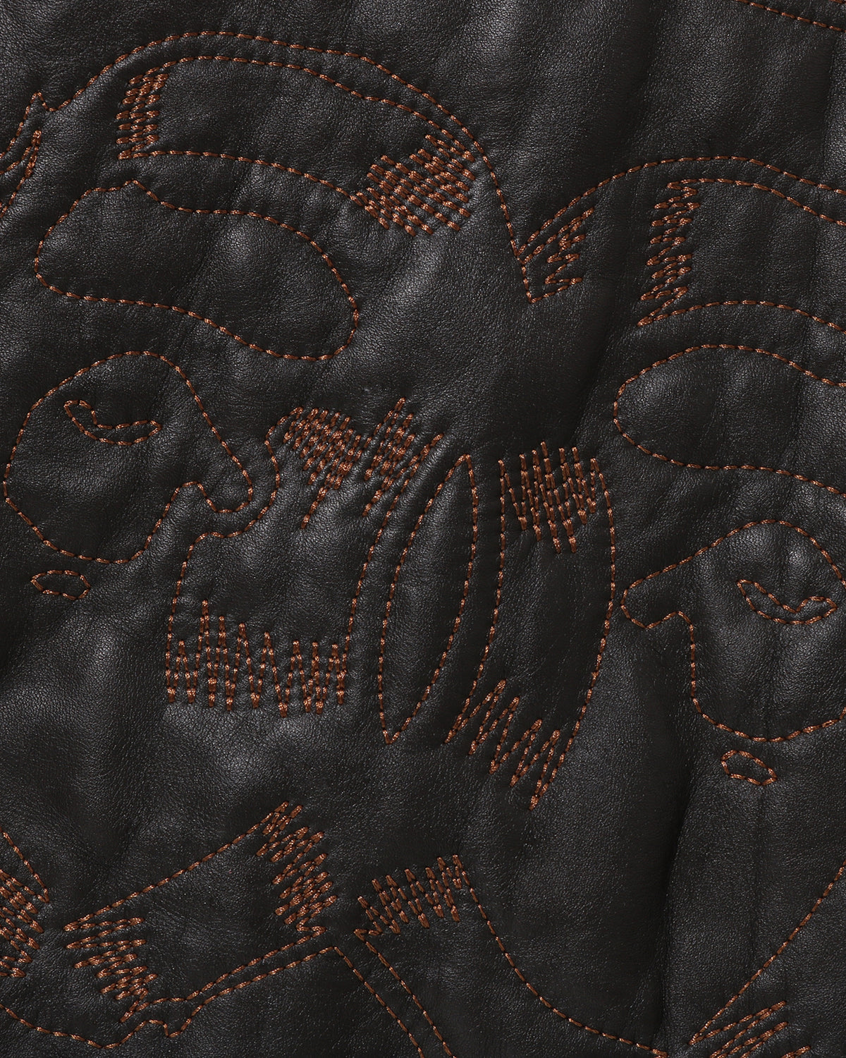 Multi Logo Quilted Leather Bomber Jacket