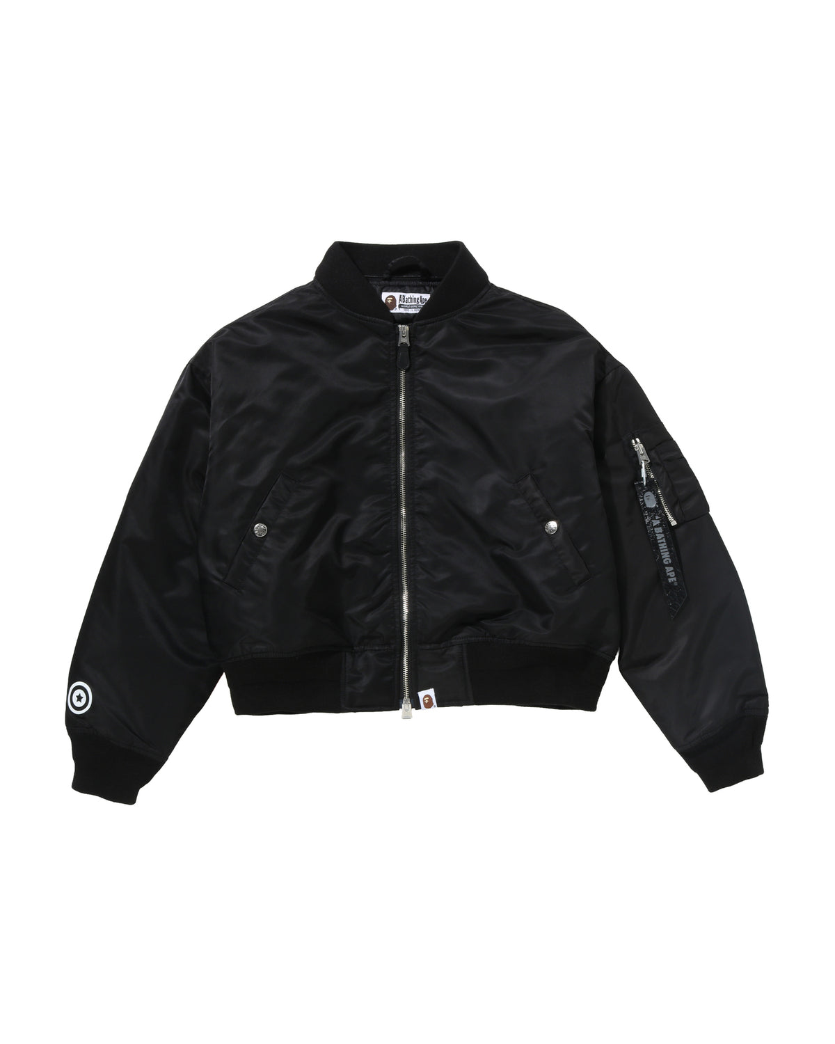 1st Camo Shark Hooded Cropped Ma-1 Jacket