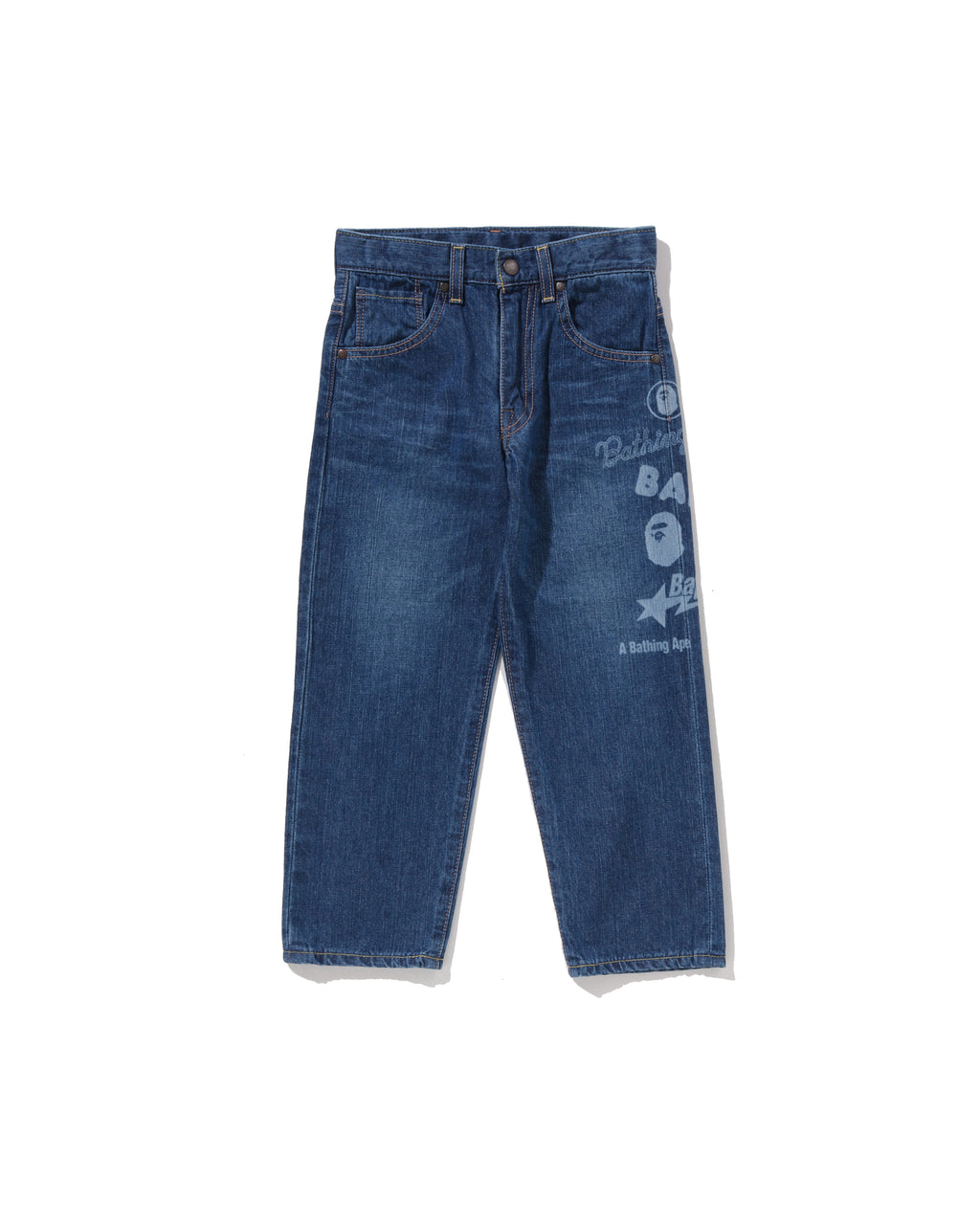 Kids BAPE Multi Graphics 10 Oz Denim Pants