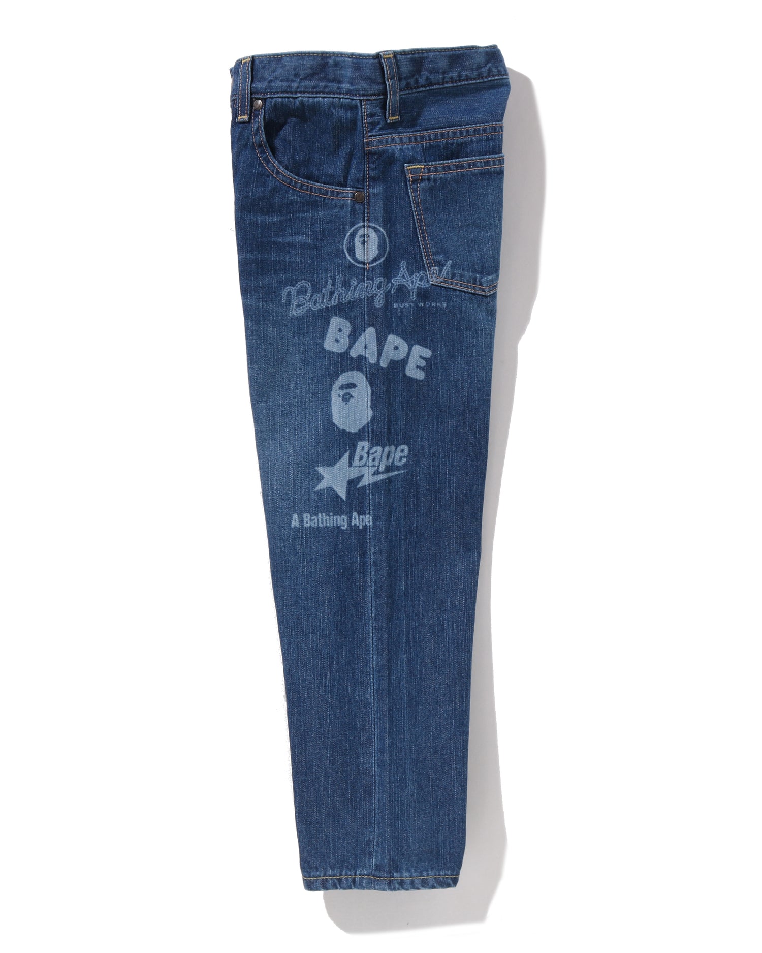 Kids BAPE Multi Graphics 10 Oz Denim Pants