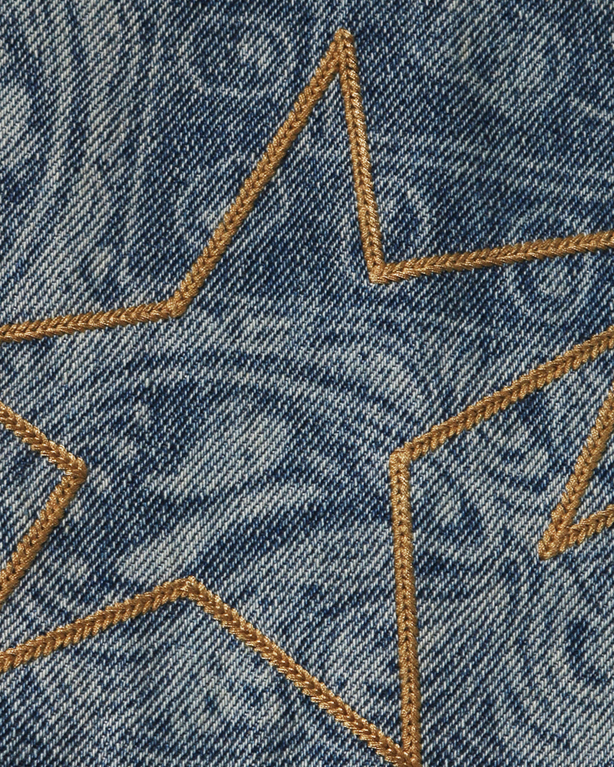 Paisley Pattern Denim Flared Pants