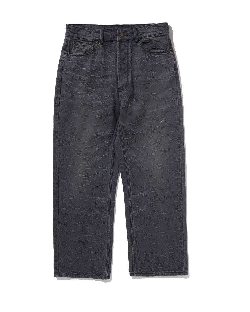 Line Camo Jacquard One Point Relaxed Fit 13oz Denim Pants