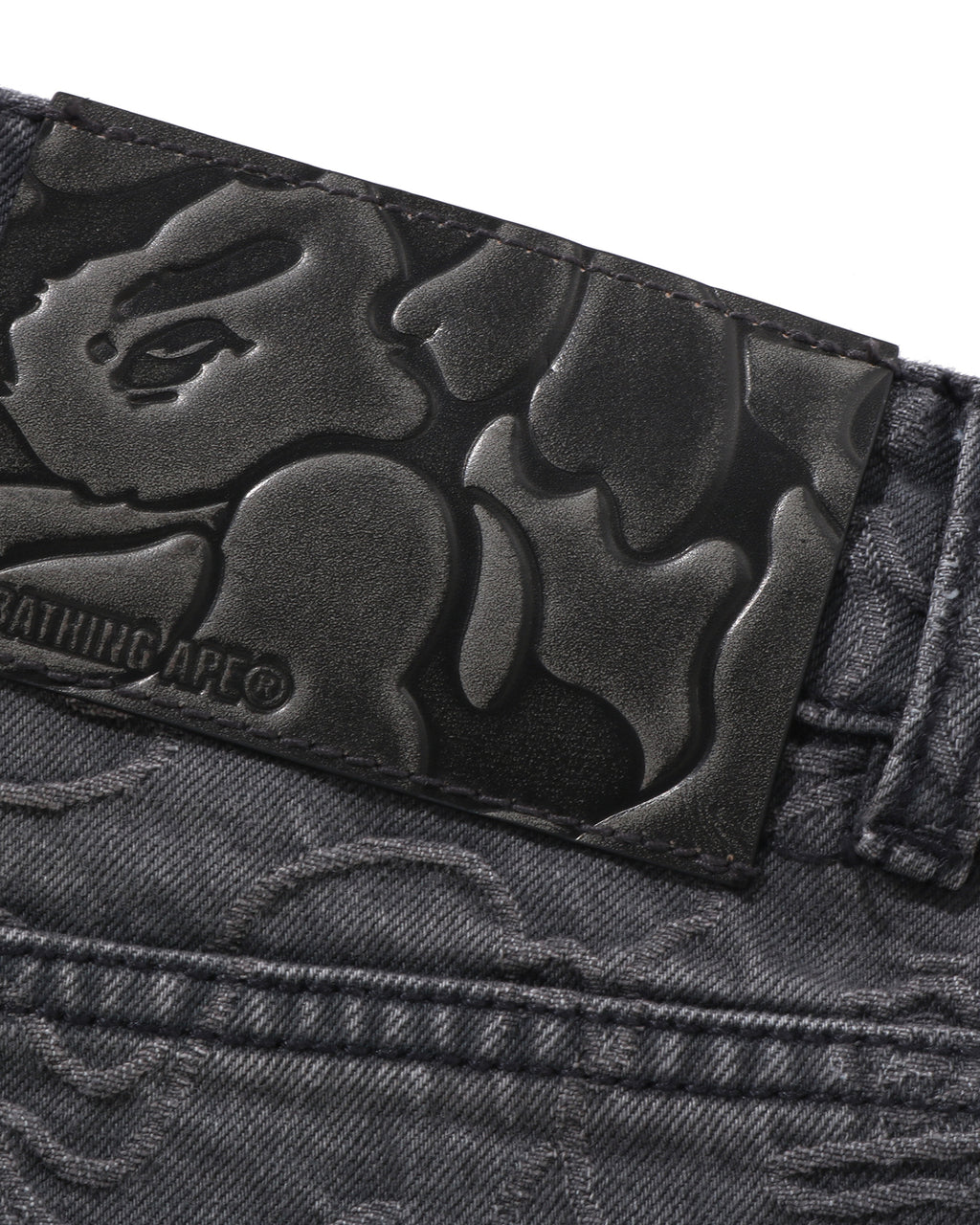 Line Camo Jacquard One Point Relaxed Fit 13oz Denim Pants