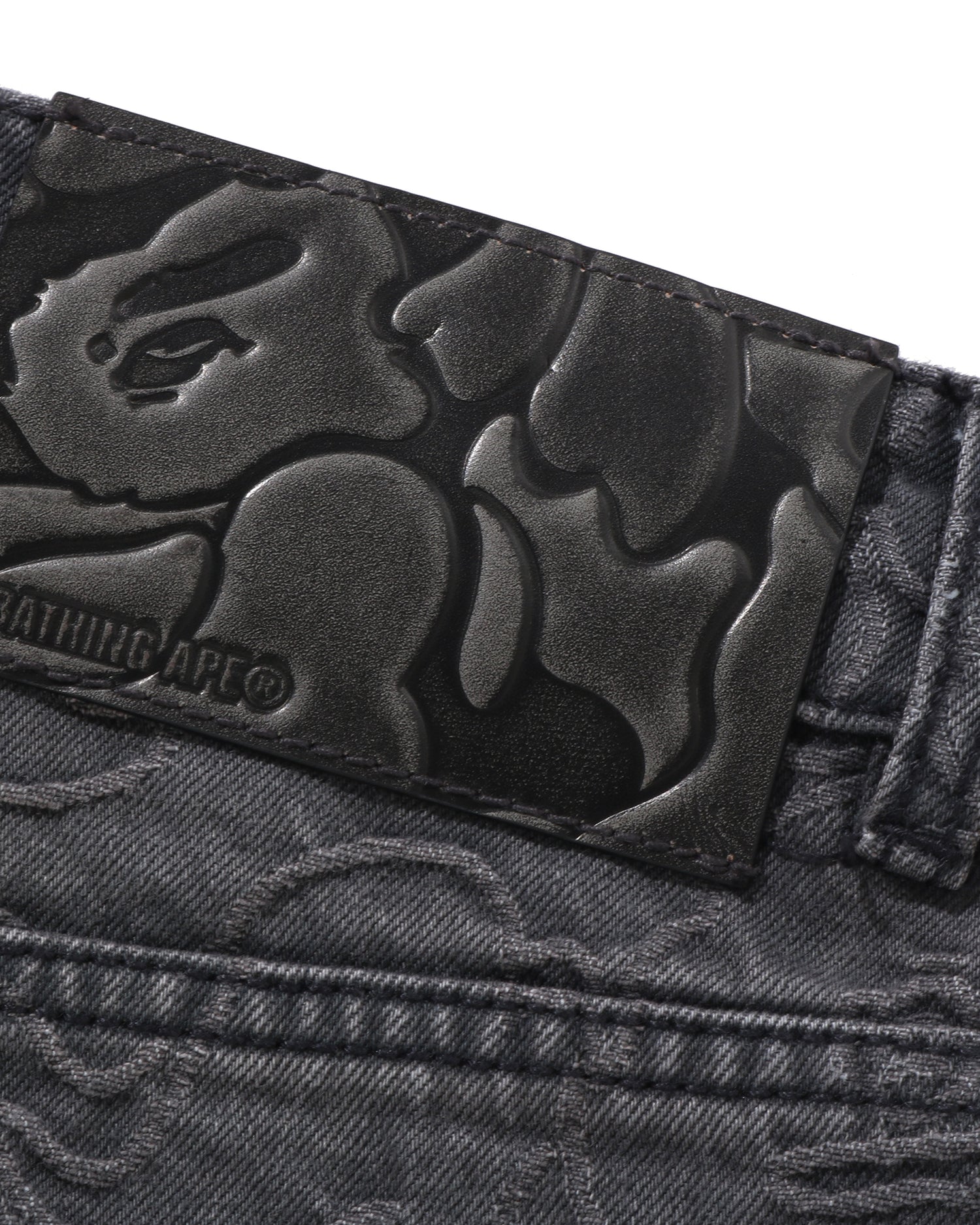 Line Camo Jacquard One Point Relaxed Fit 13oz Denim Pants