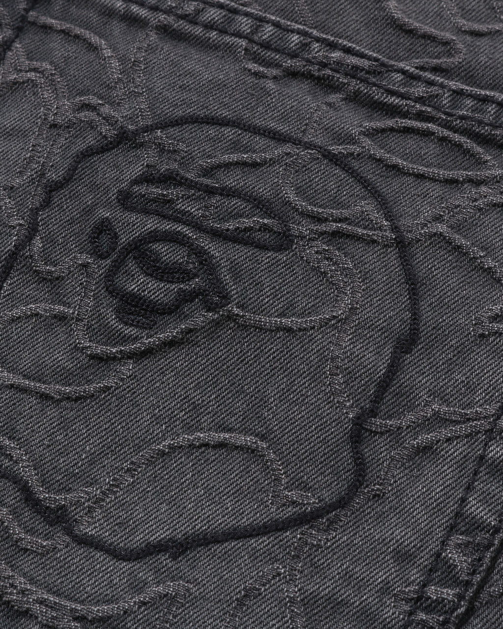 Line Camo Jacquard One Point Relaxed Fit 13oz Denim Pants