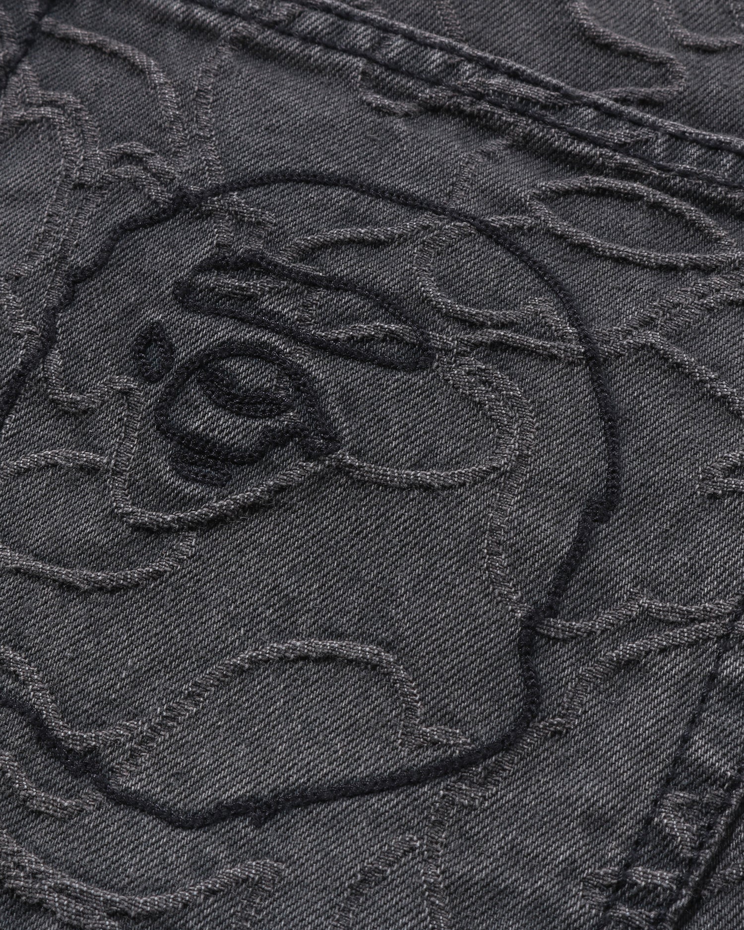 Line Camo Jacquard One Point Relaxed Fit 13oz Denim Pants