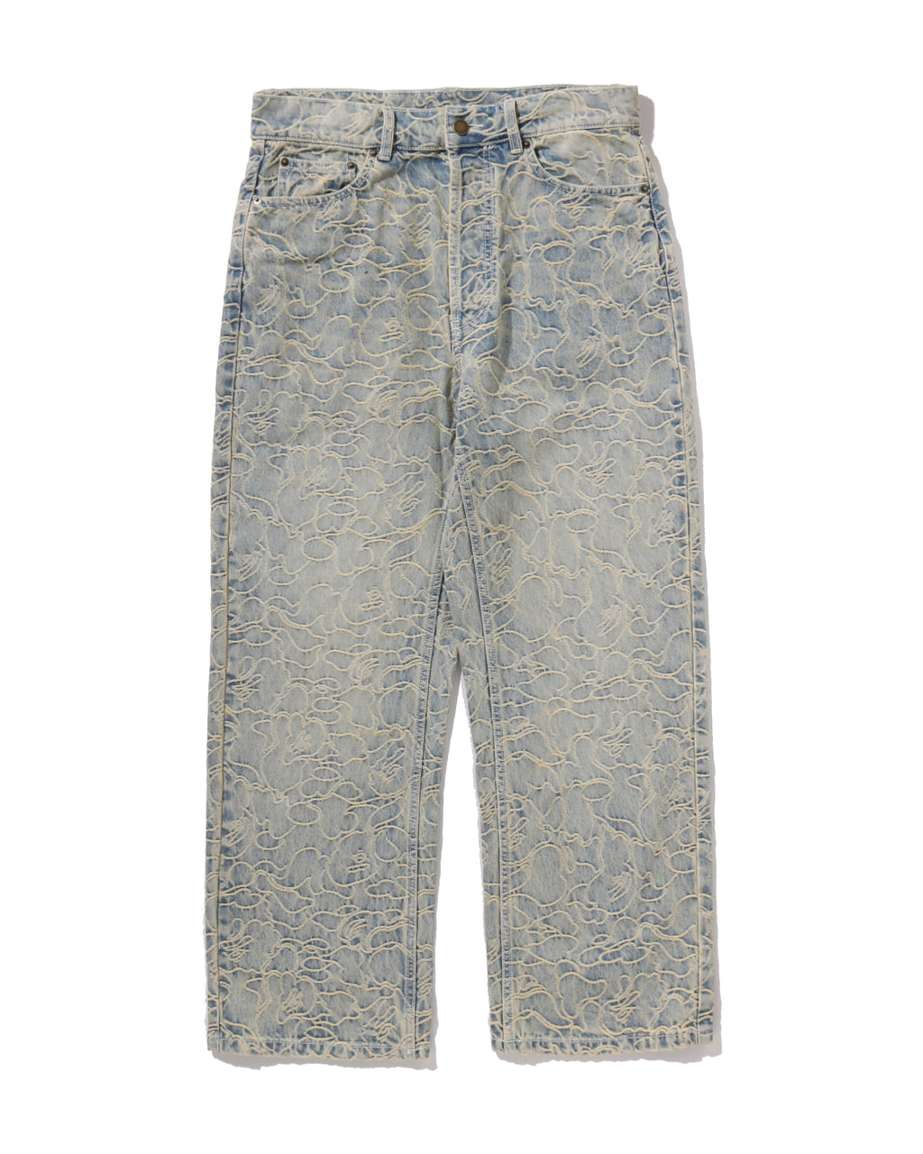 Line Camo Jacquard One Point Relaxed Fit 13oz Denim Pants