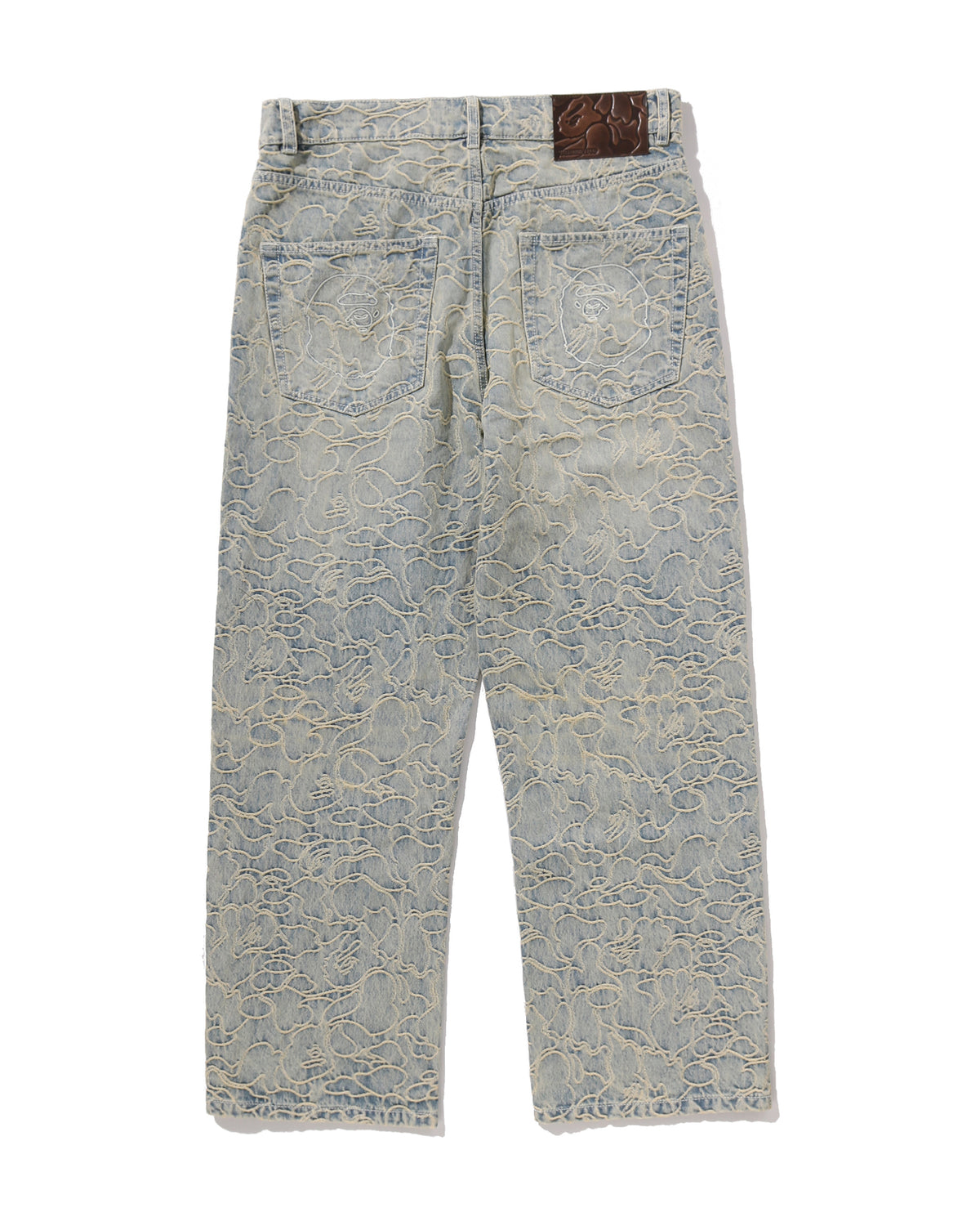 Line Camo Jacquard One Point Relaxed Fit 13oz Denim Pants