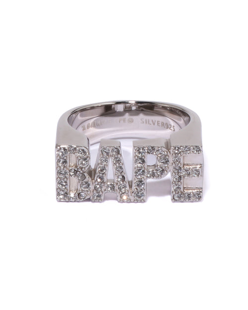 BAPE Logo Ring W/ Rhinestone