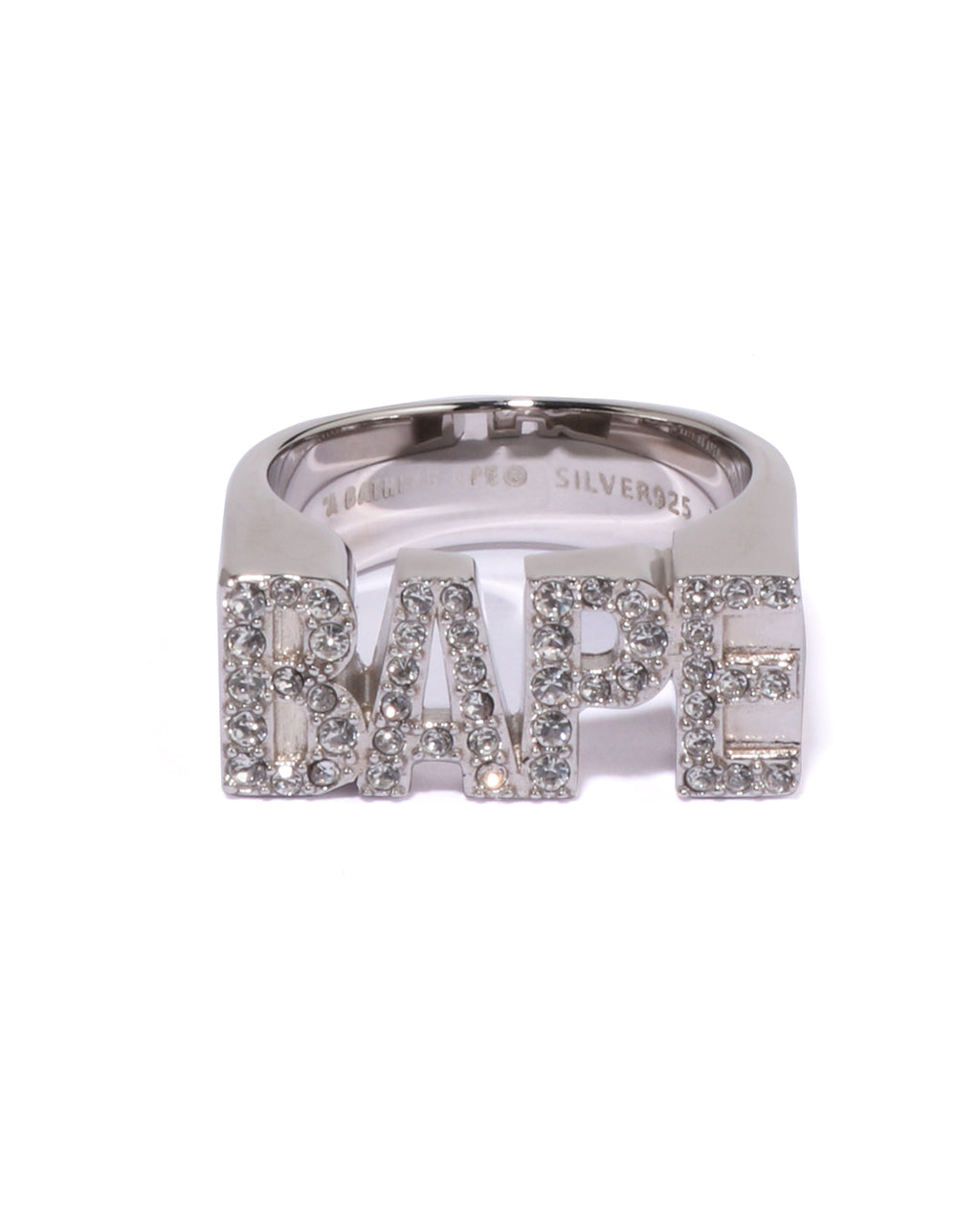 BAPE Logo Ring W\u002F Rhinestone