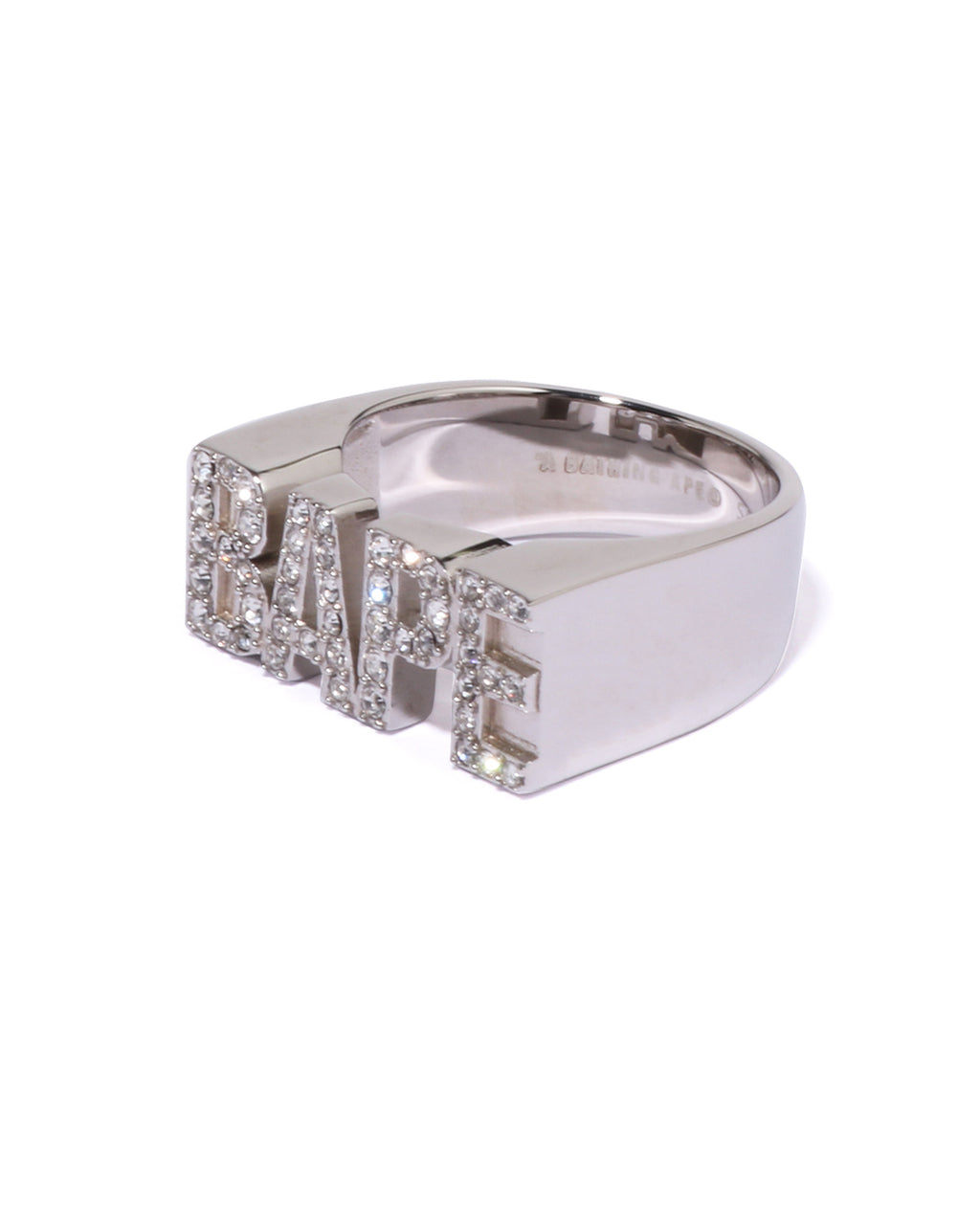 BAPE Logo Ring W\u002F Rhinestone
