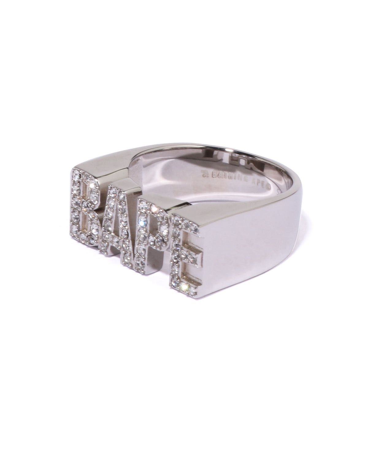 BAPE Logo Ring W\u002F Rhinestone
