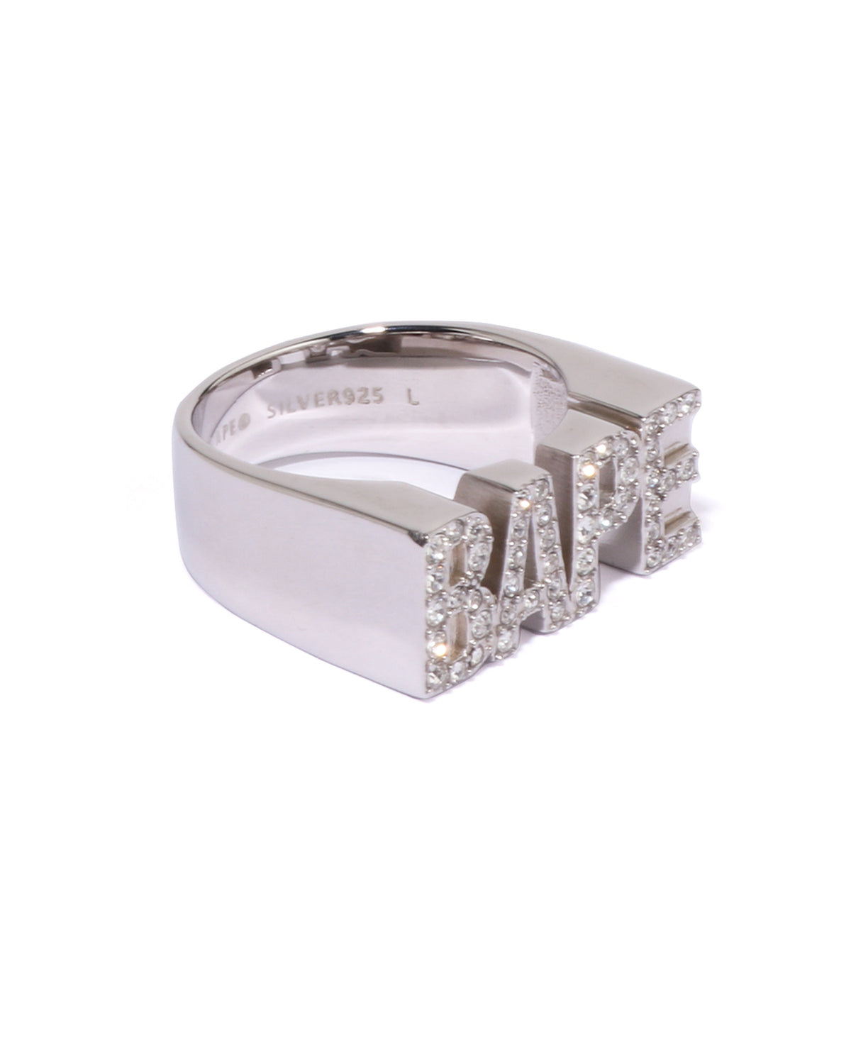 BAPE Logo Ring W\u002F Rhinestone