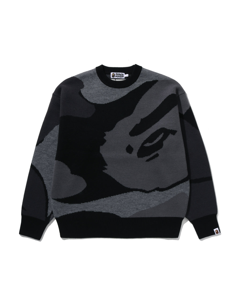 Mega Abc Camo Knit Crewneck Sweatshirt