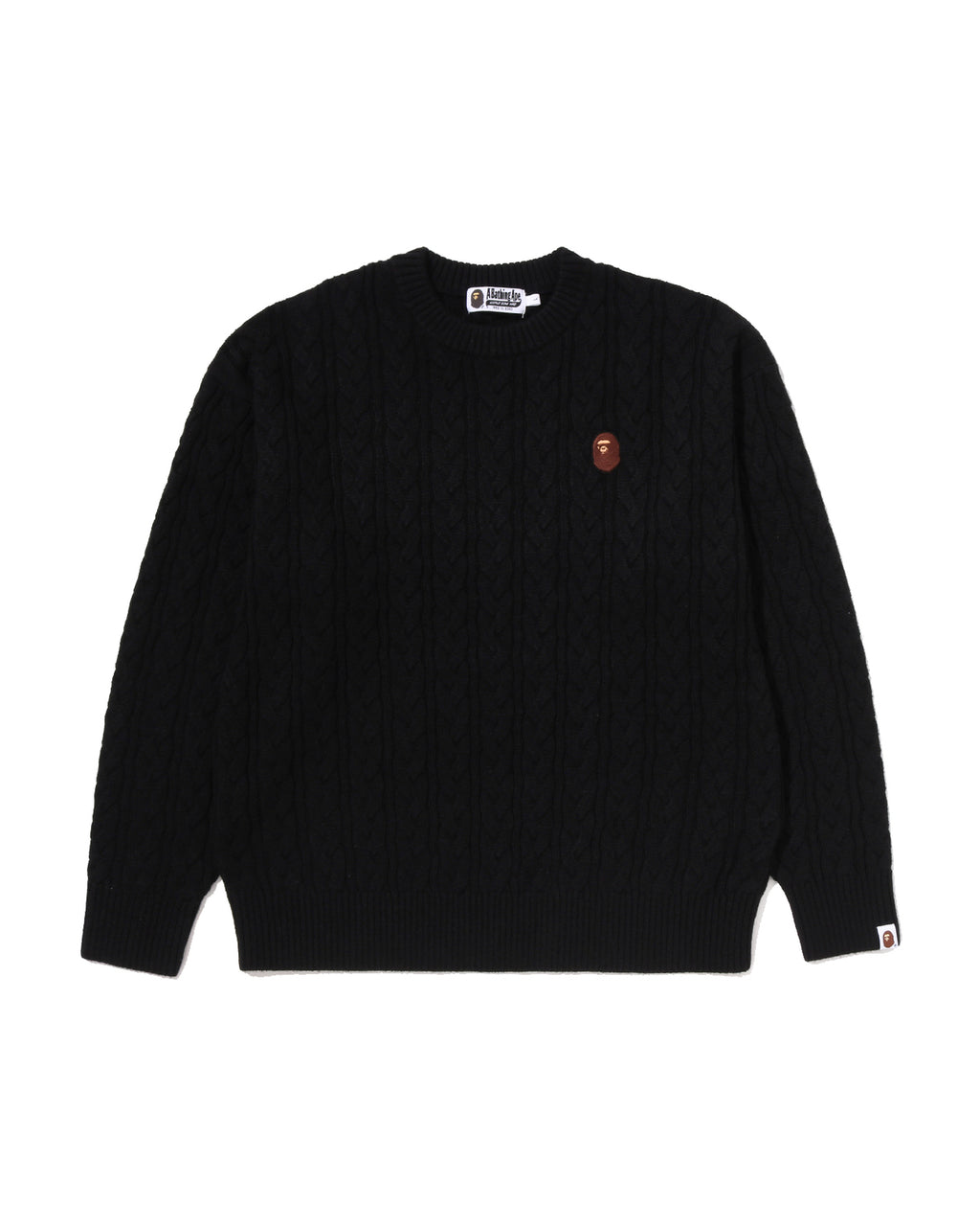 One Point Cable Knit Crewneck Sweatshirt