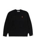 One Point Cable Knit Crewneck Sweatshirt